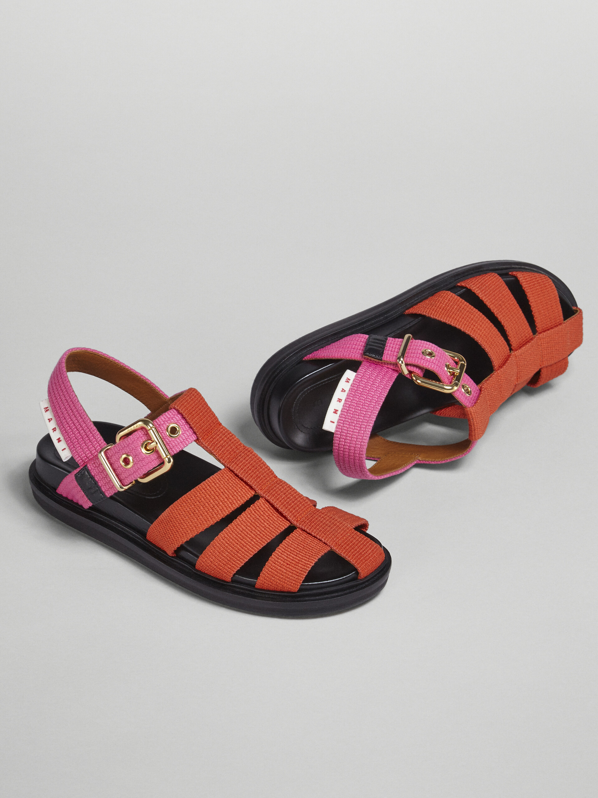 Pink and Orange ribbon Fussbett sandal - Sandals - Image 5