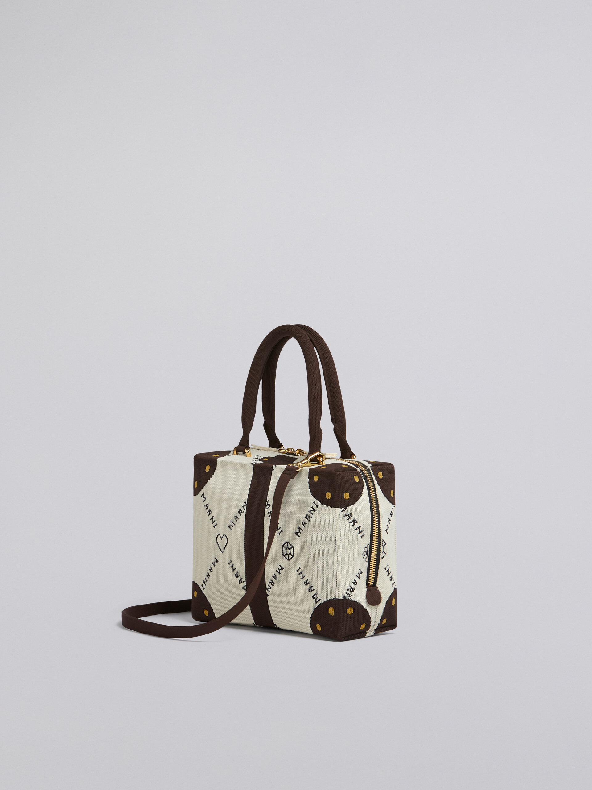 CUBIC bag in white Marnigram trompe-l'œil jacquard - Handbags - Image 3