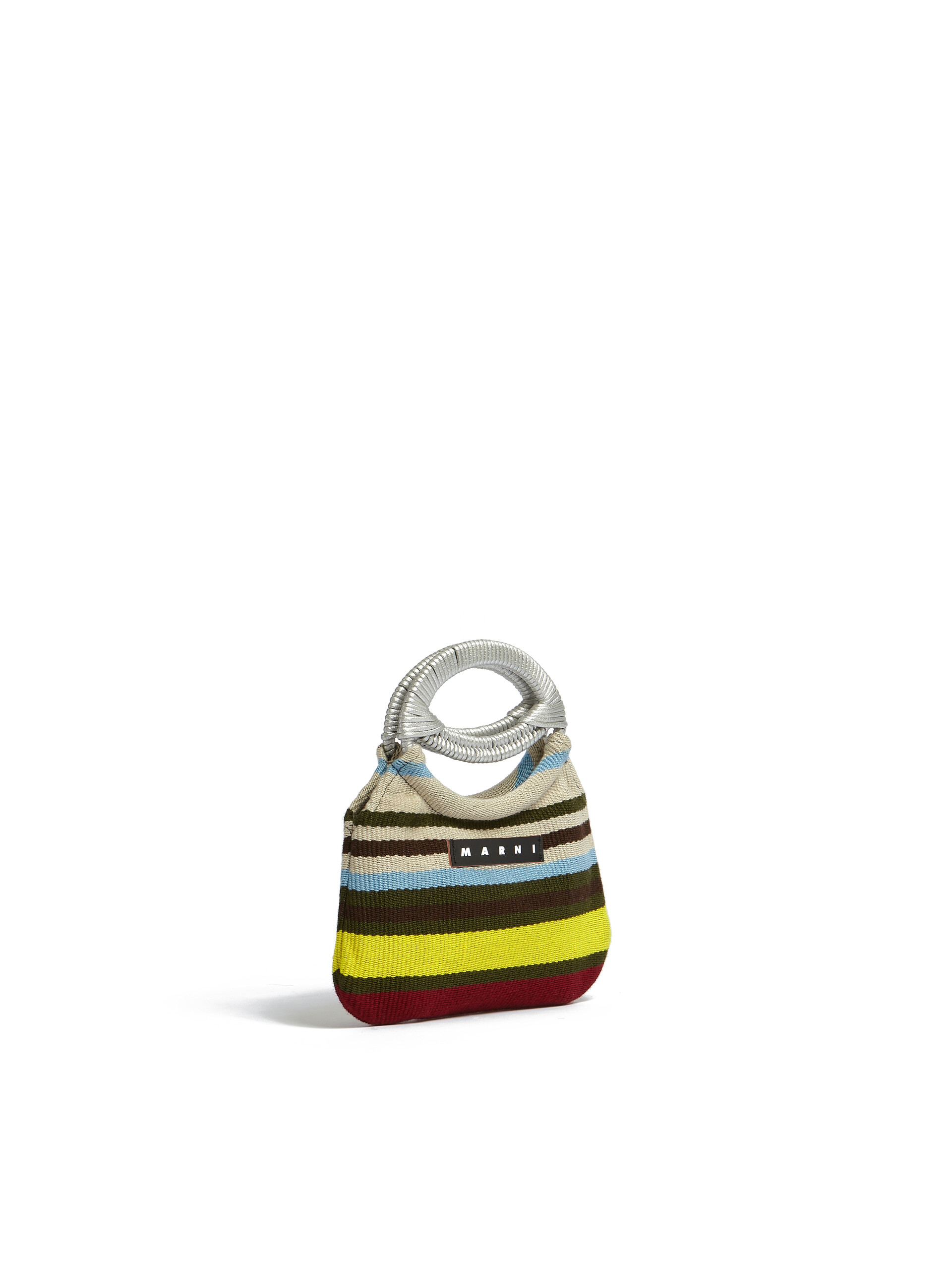 Red Striped Marni Market Mini Boat Bag - Shopping Bags - Image 2