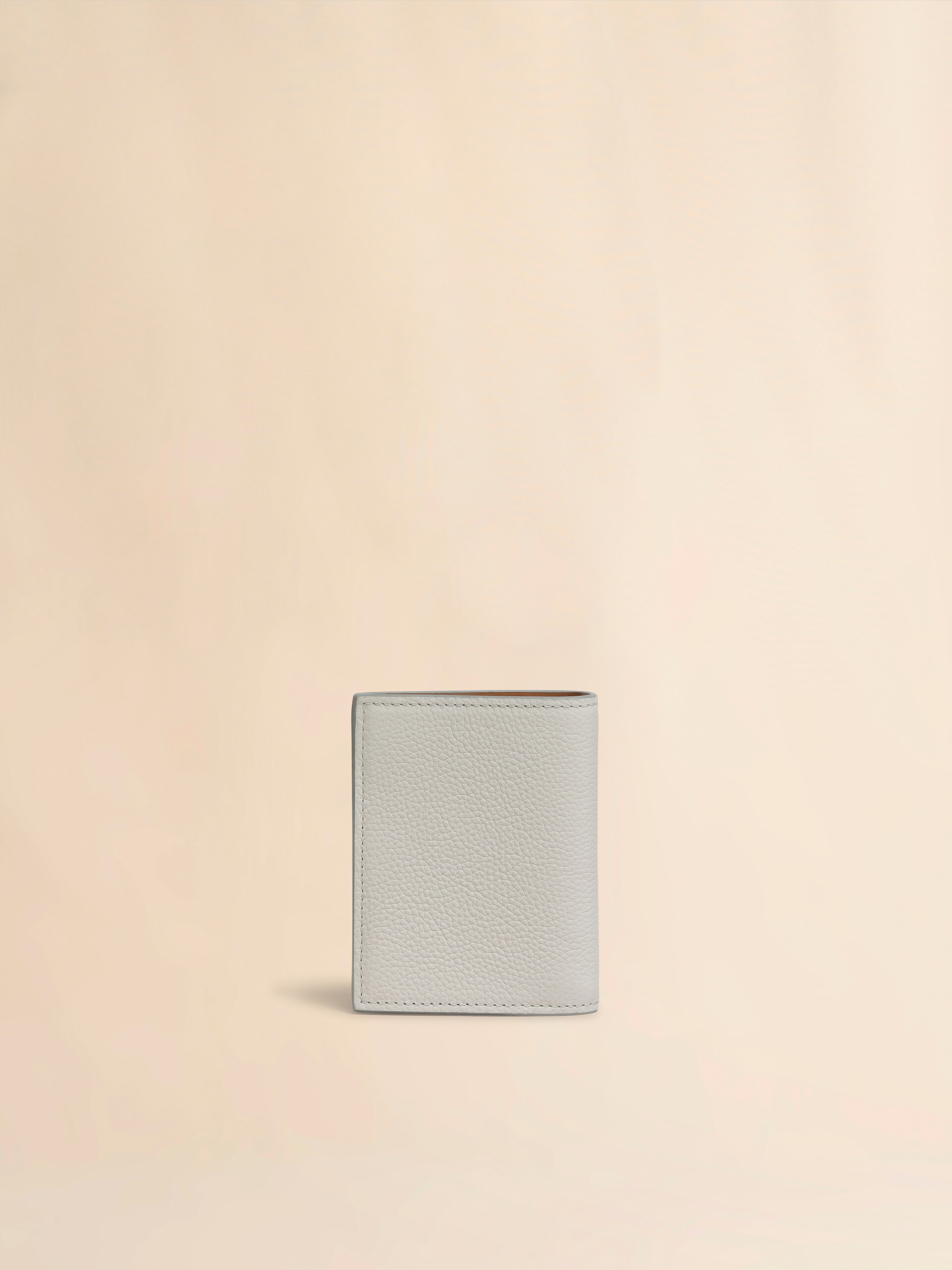 Brown leather bifold wallet with Marni Mending embroidery - Wallets - Image 3