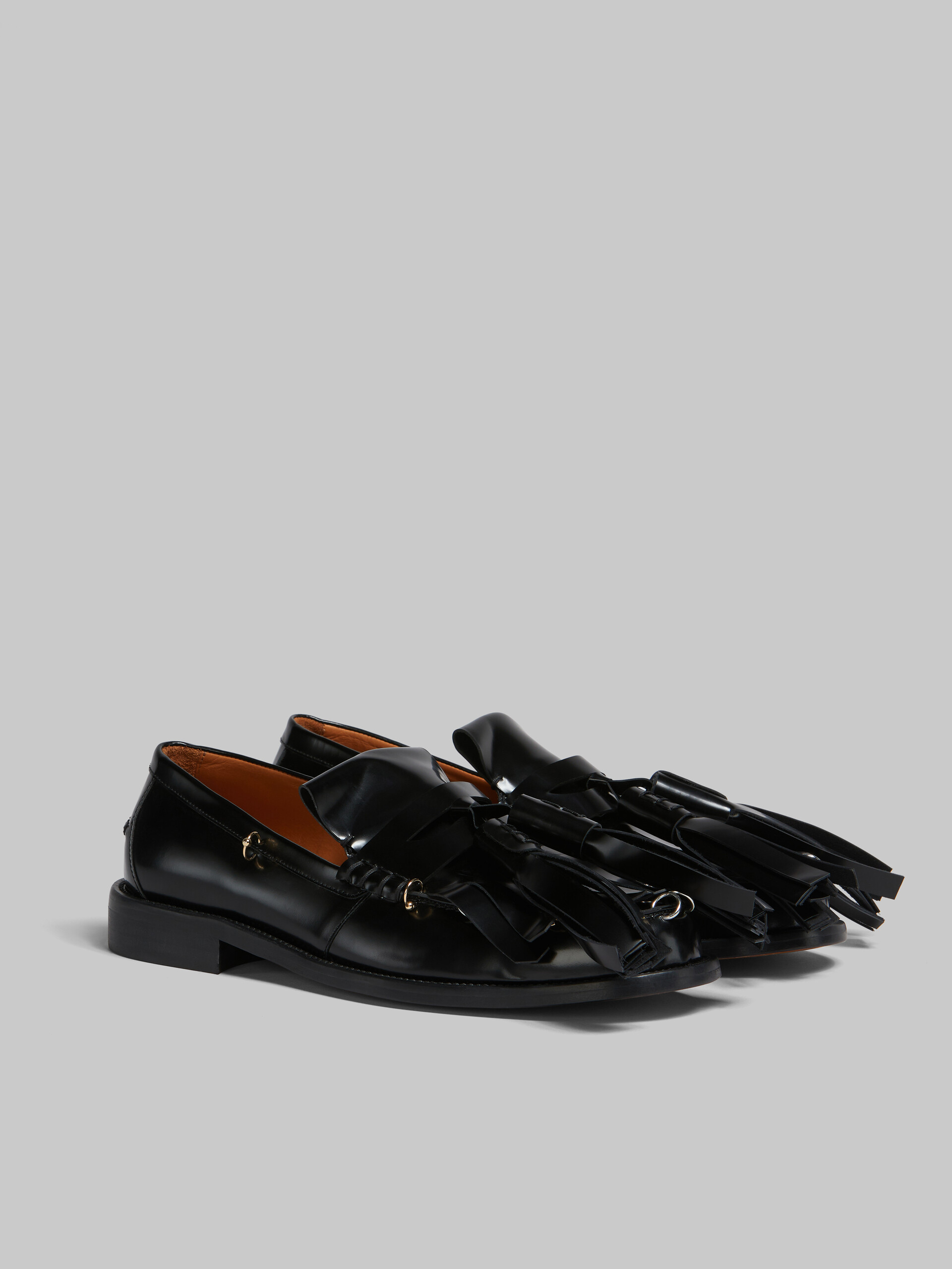 Black leather Bambi loafer with maxi tassels - Mocassin - Image 2