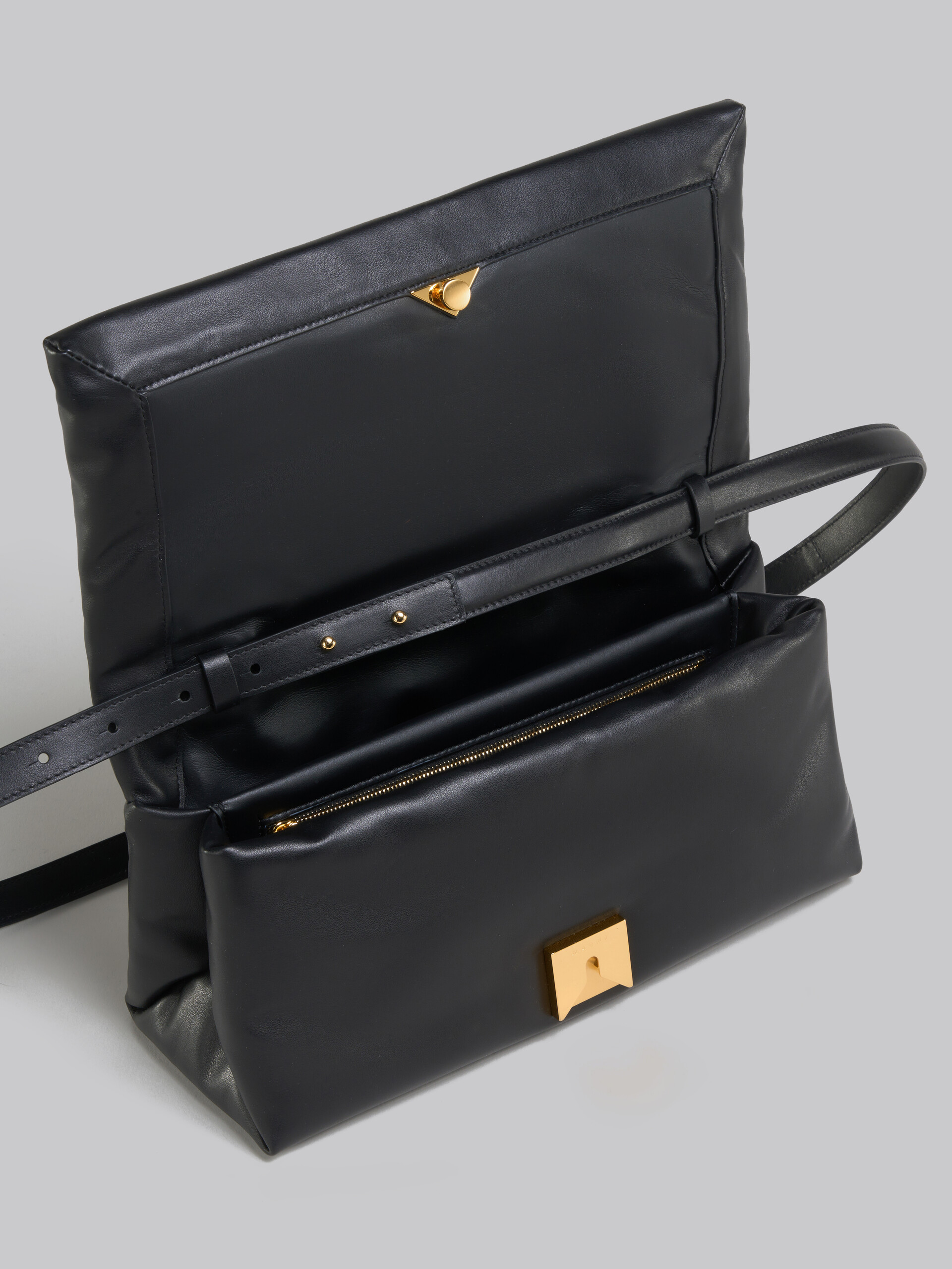 Black leather Prisma top handle bag - Handbag - Image 3