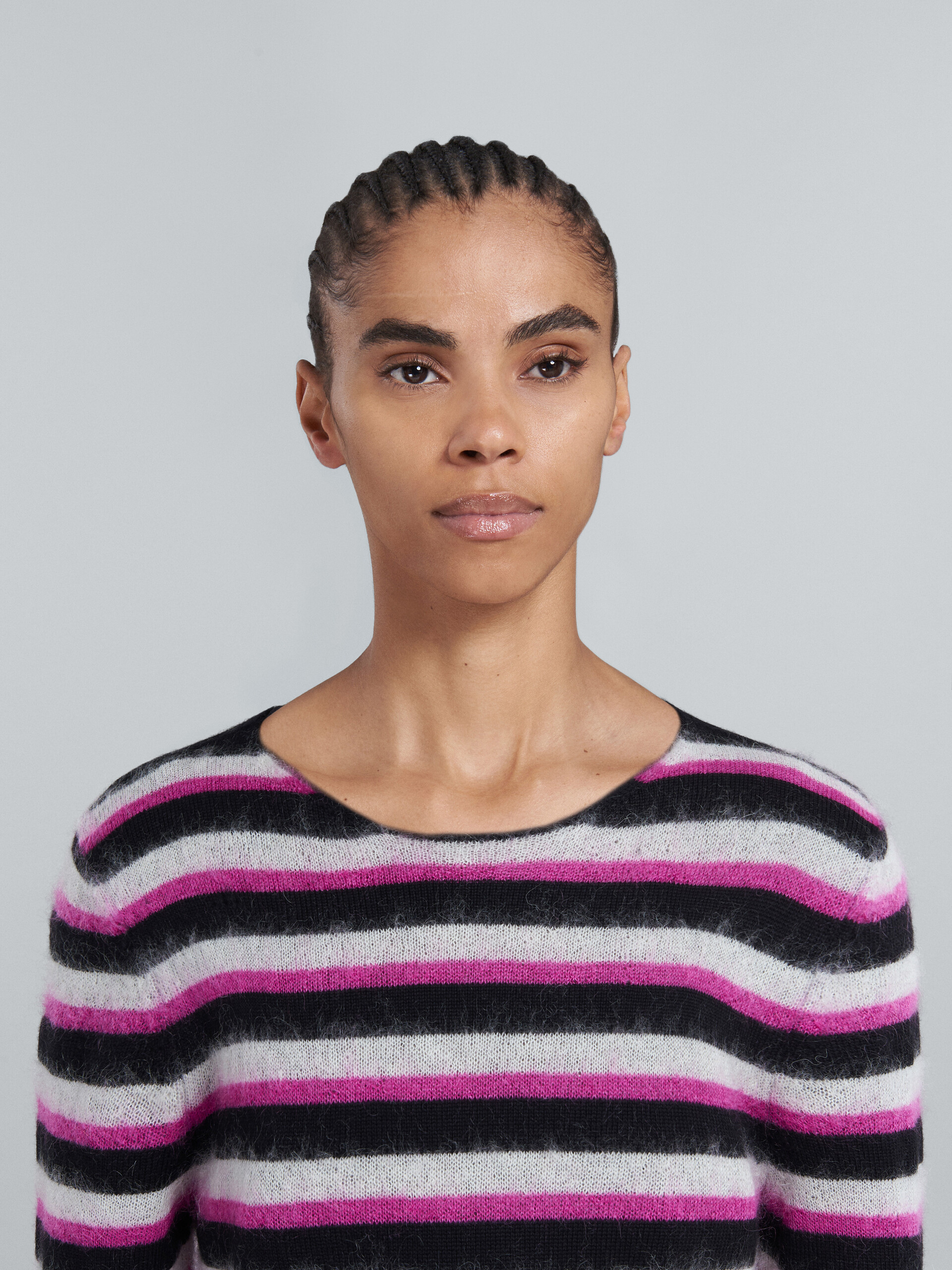 Mohair and light wool crewneck sweater - Pullovers - Image 4