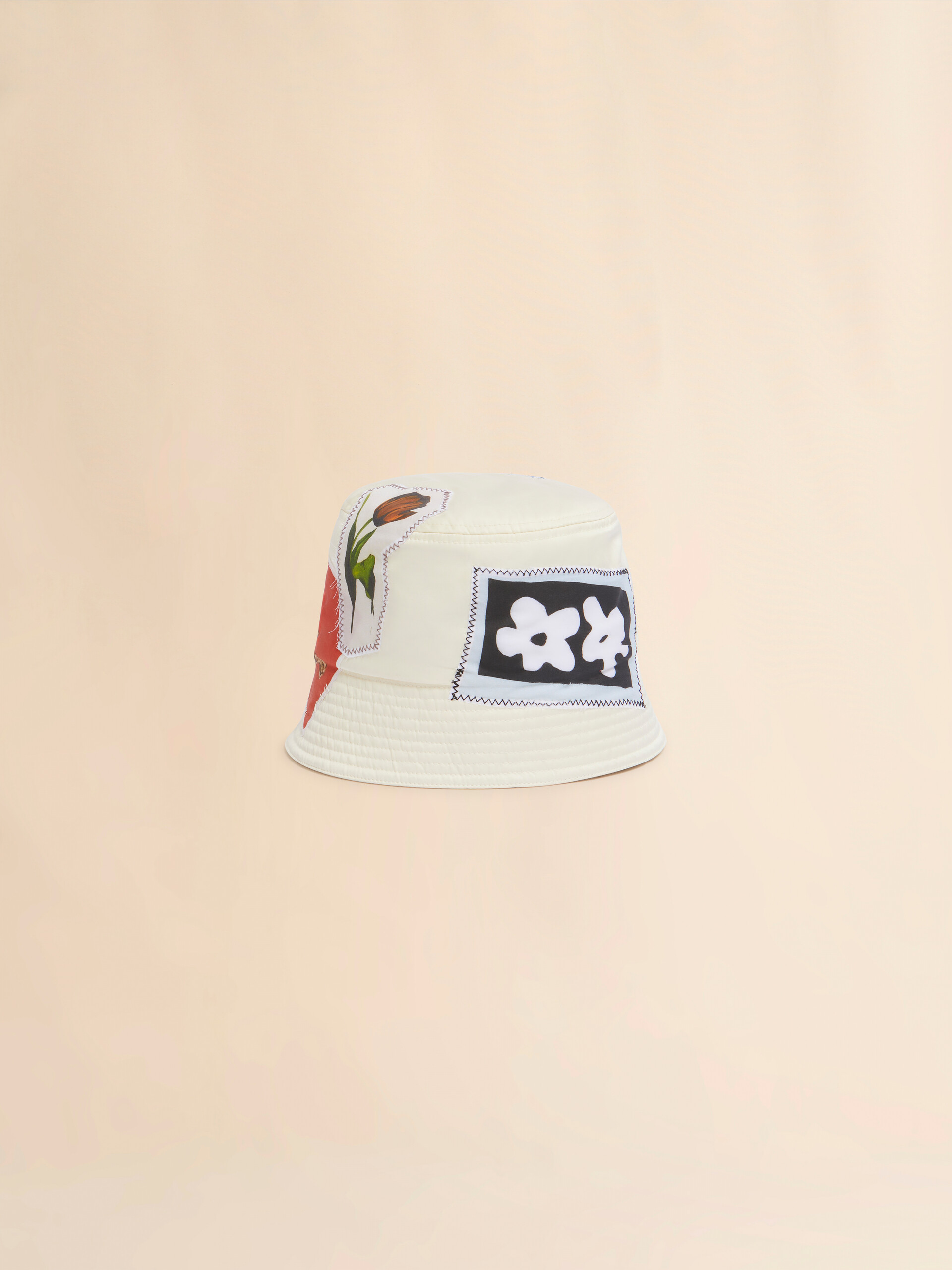 Cream taffeta bucket hat - Hats - Image 1