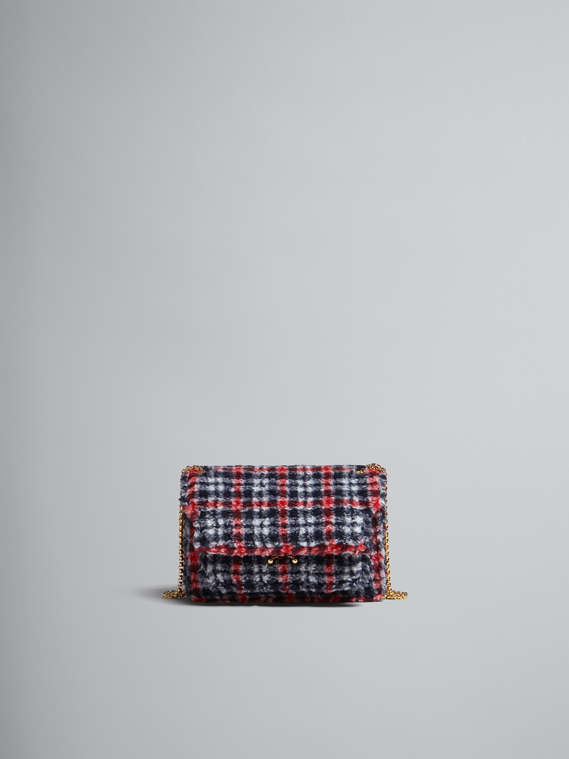 TRUNK SOFT medium bag in check fabric - Shoulder Bag - Image 1