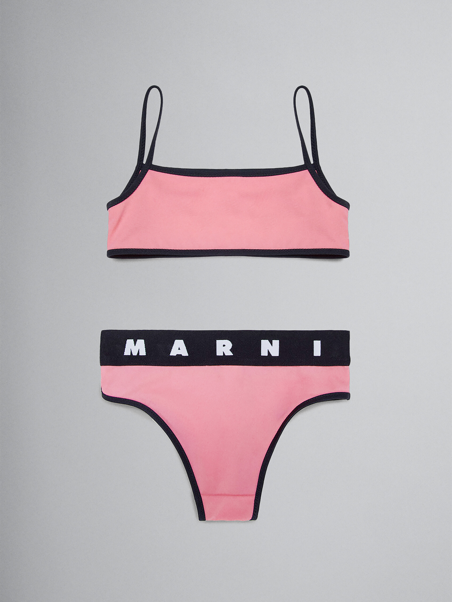 Pinker Bikini mit Logo - Badekleidung - Image 2