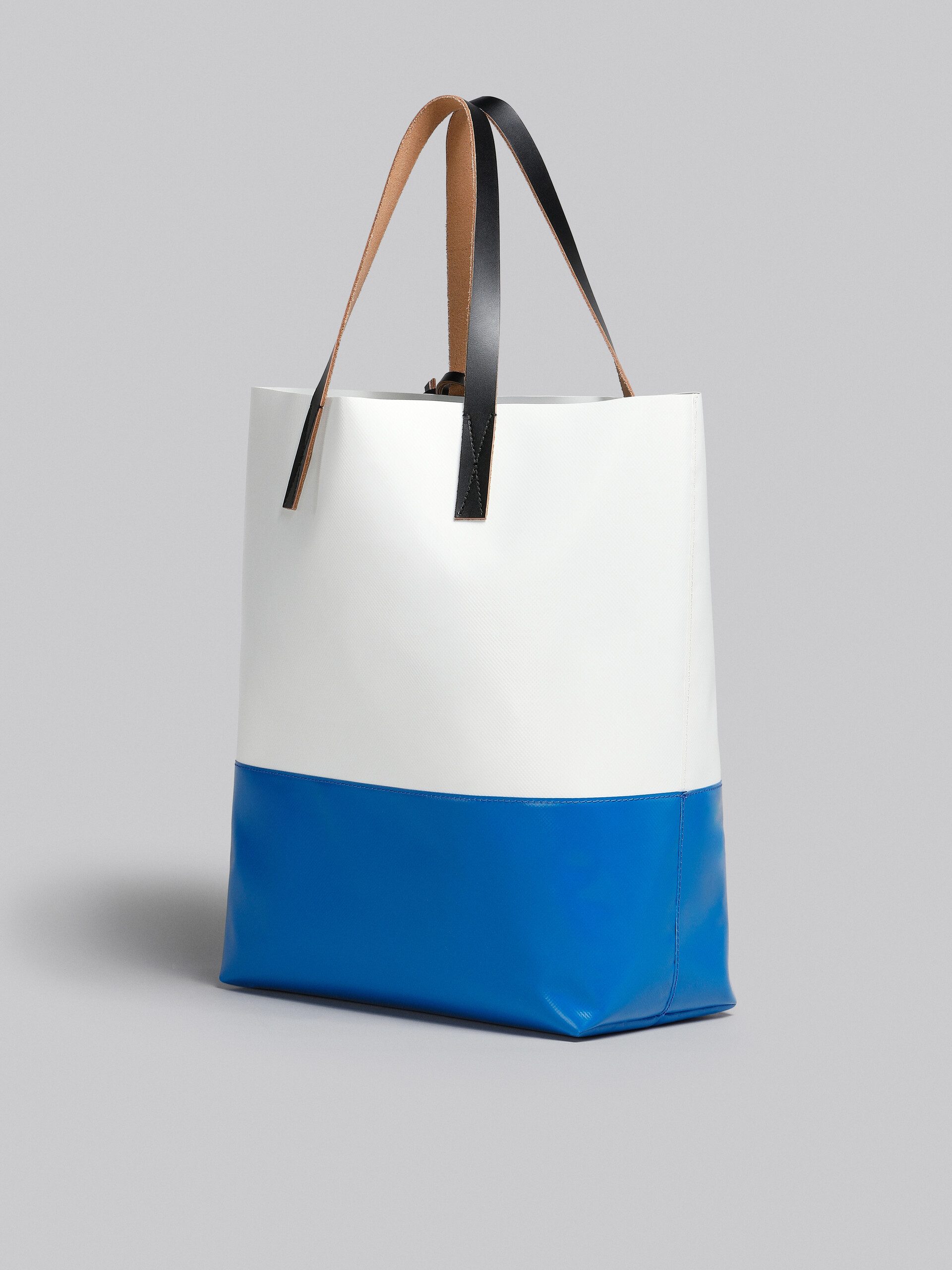 Tribeca shopping bag in white and blue - Shopping Bags - Image 3