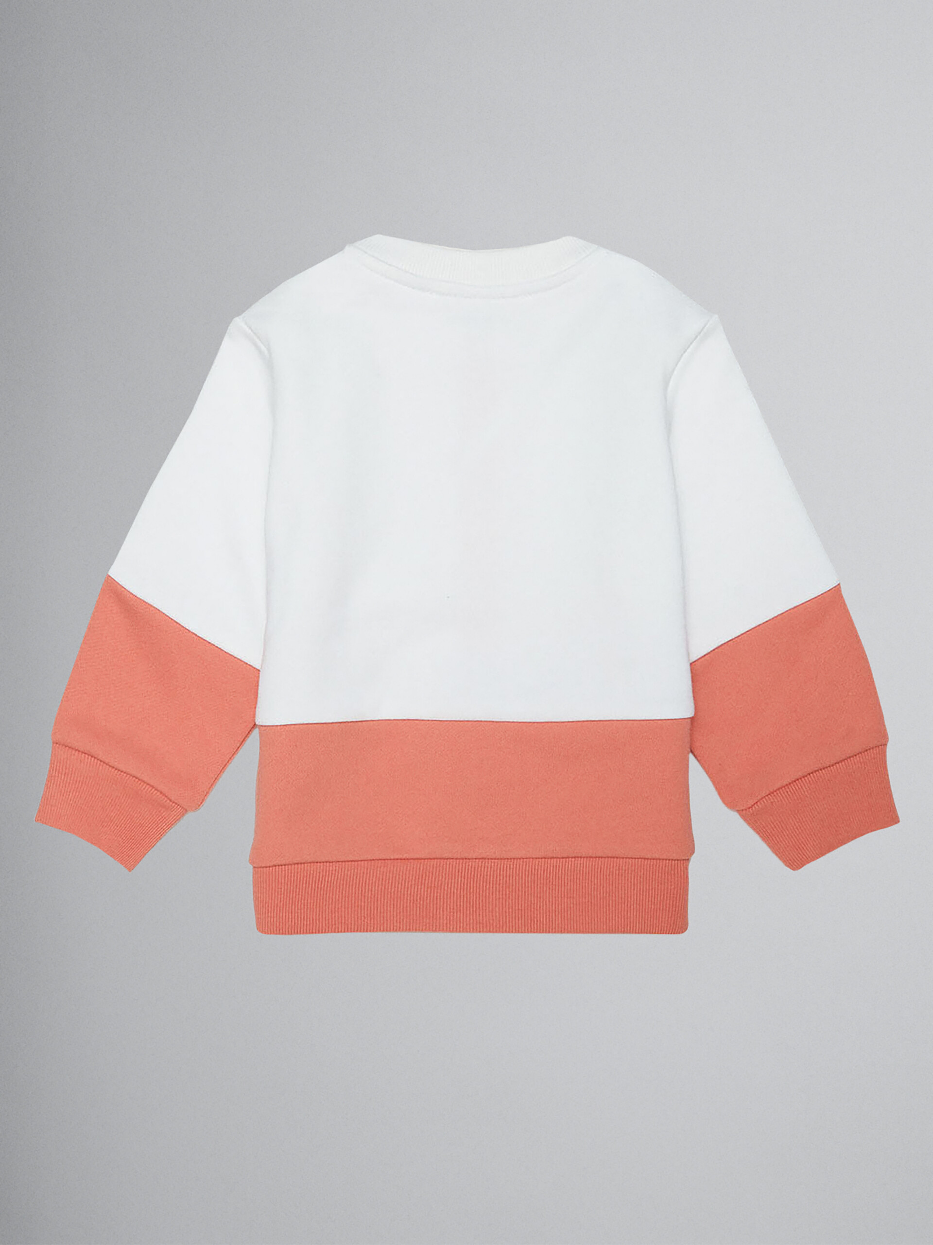 White cotton colour block sweatshirt - Sweaters - Image 2