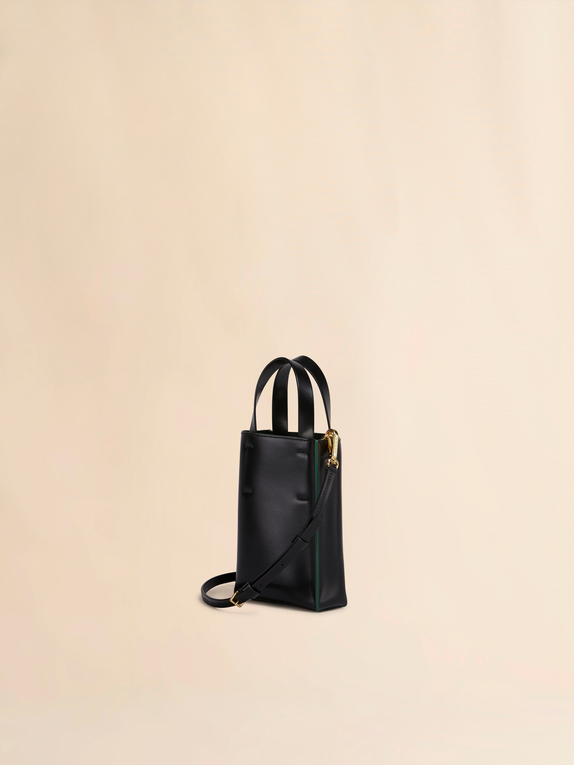 MUSEO nano bag in black shiny leather | Marni