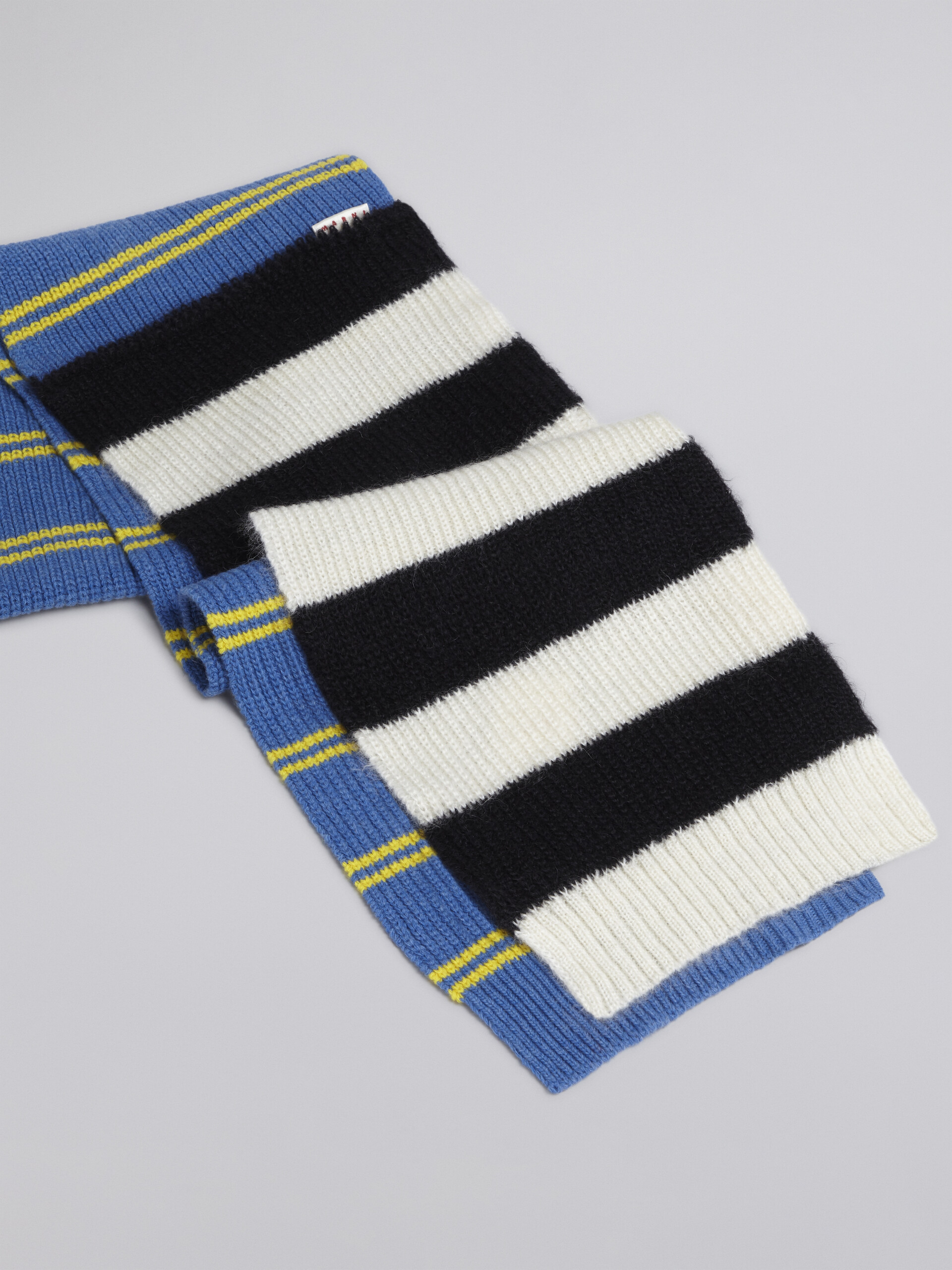 Long scarf in striped wool and mohair - Scarves - Image 3