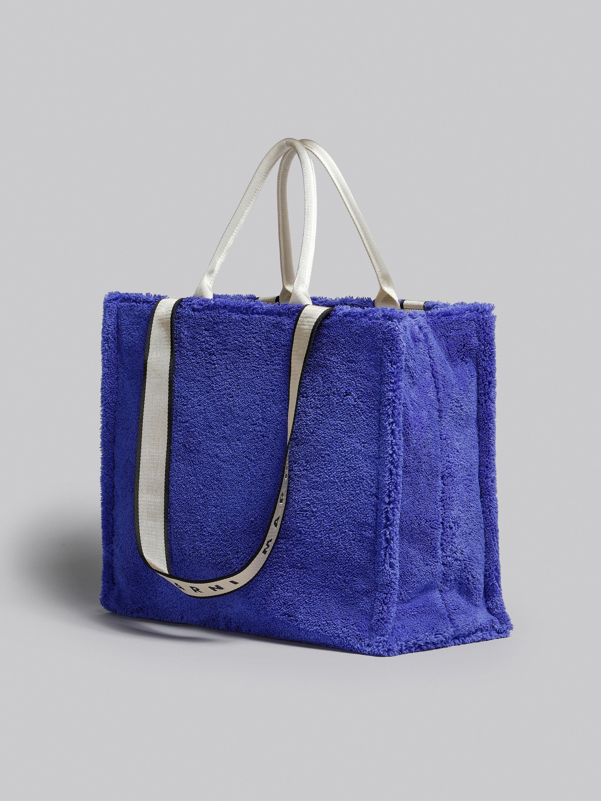 Blue terry cloth tote bag Marni