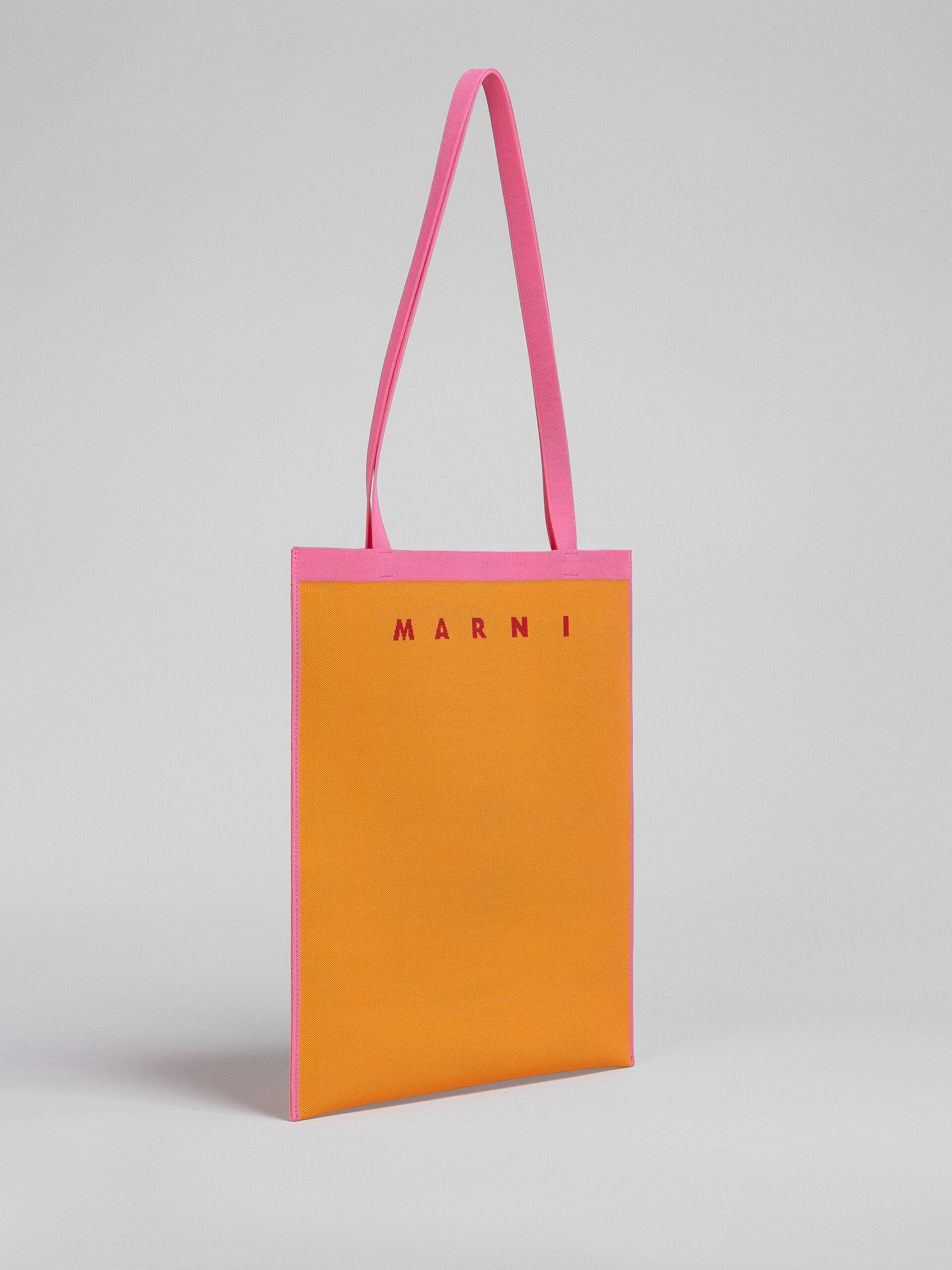 Orange and pink jacquard bag - Shopping Bags - Image 5
