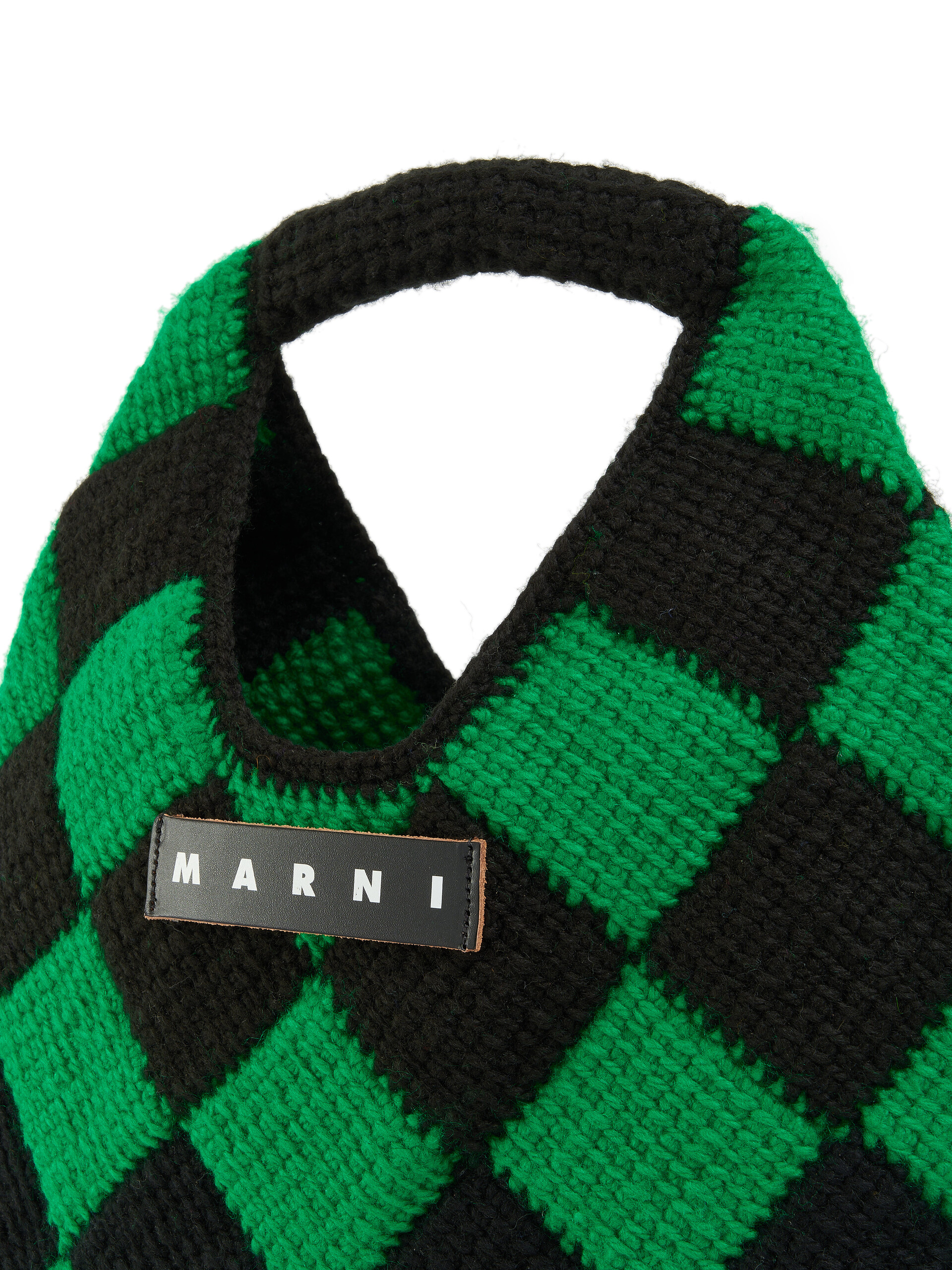 ブルー&ブラウン MARNI MARKET DIAMOND テックウールバッグ ミディアム - ハンドバッグ - Image 4