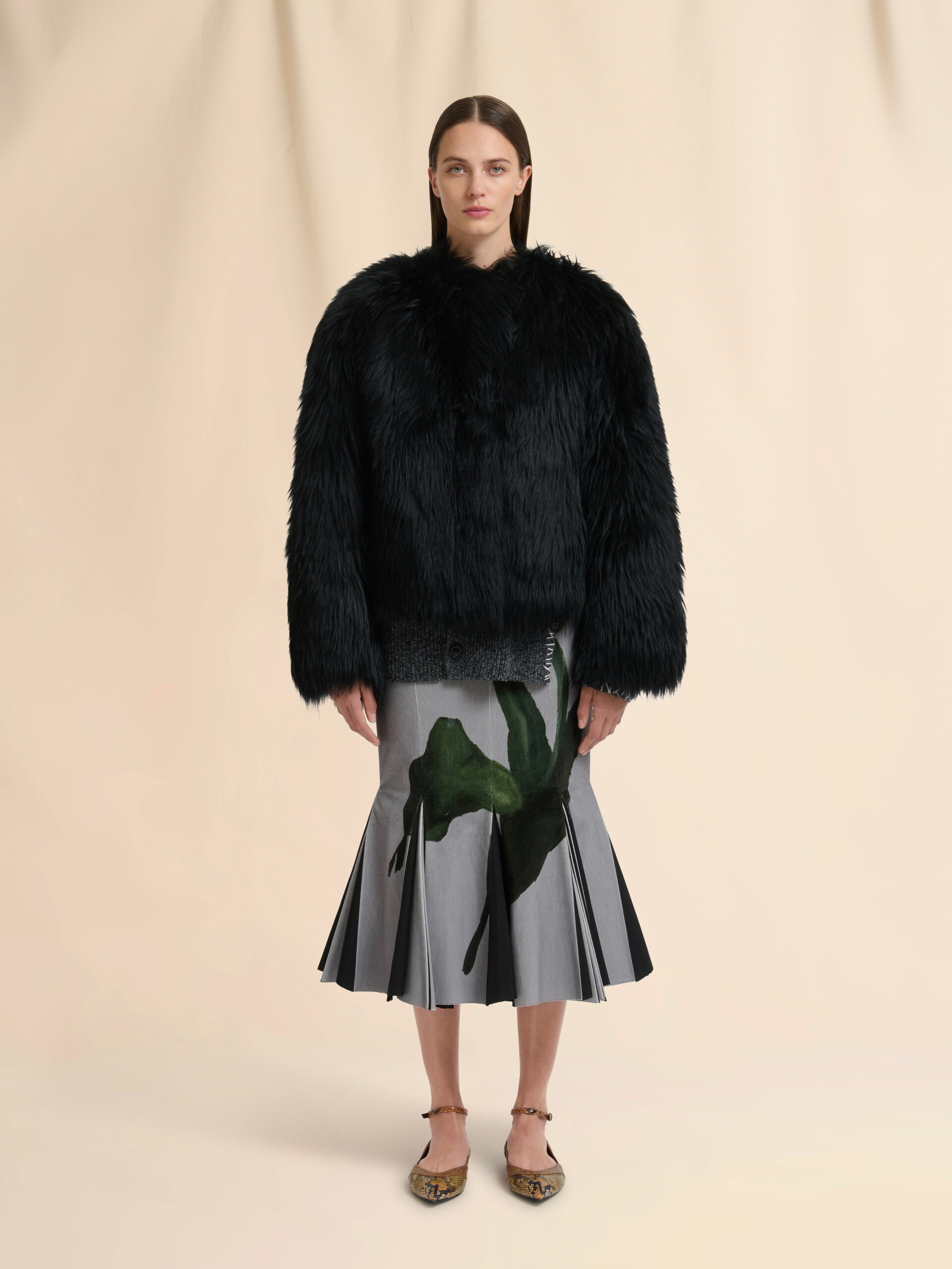 Black shearling jacket - Jackets - Image 2