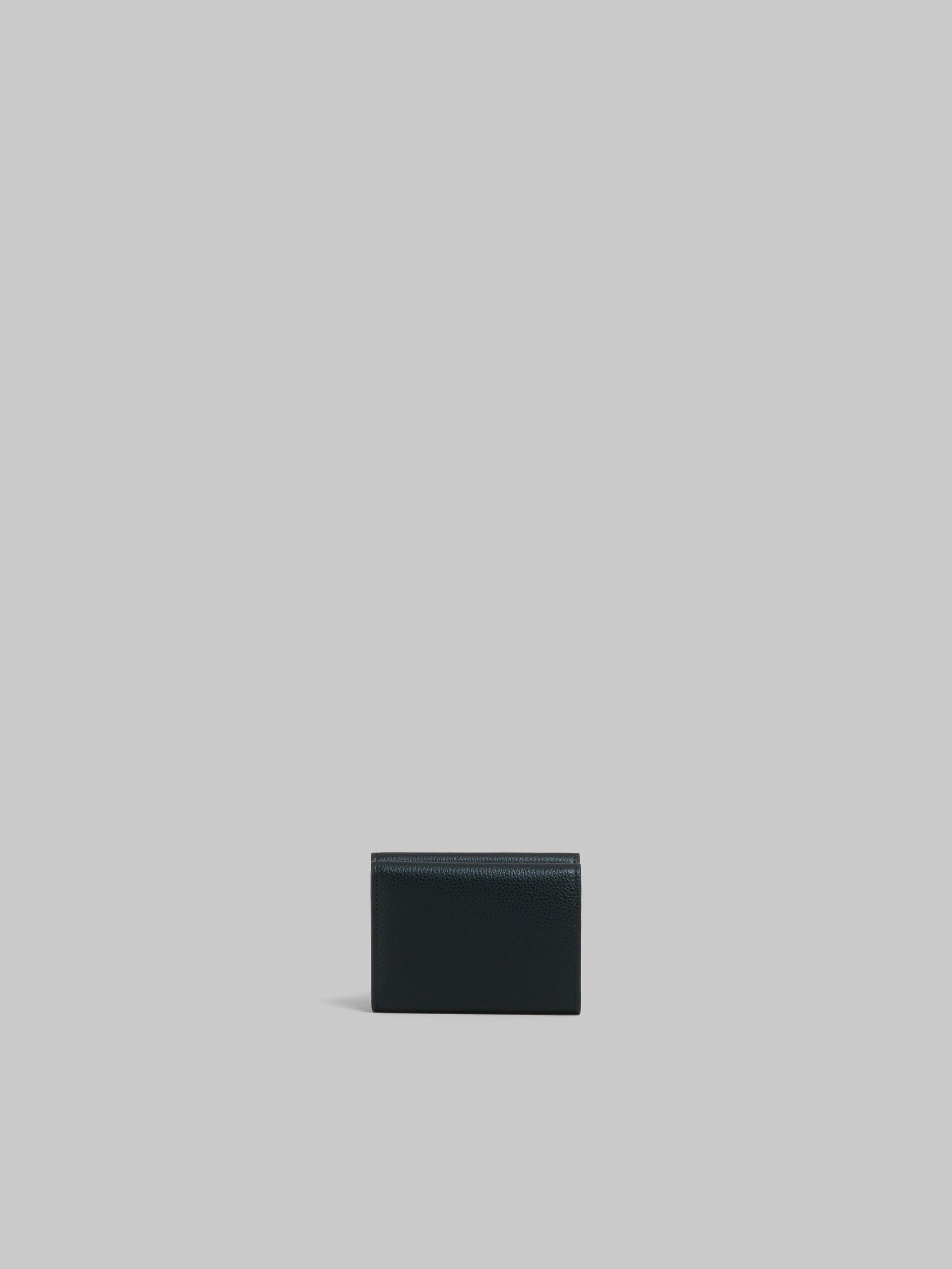 Portafoglio tri-fold in pelle nera con impunture Marni - Portafogli - Image 3