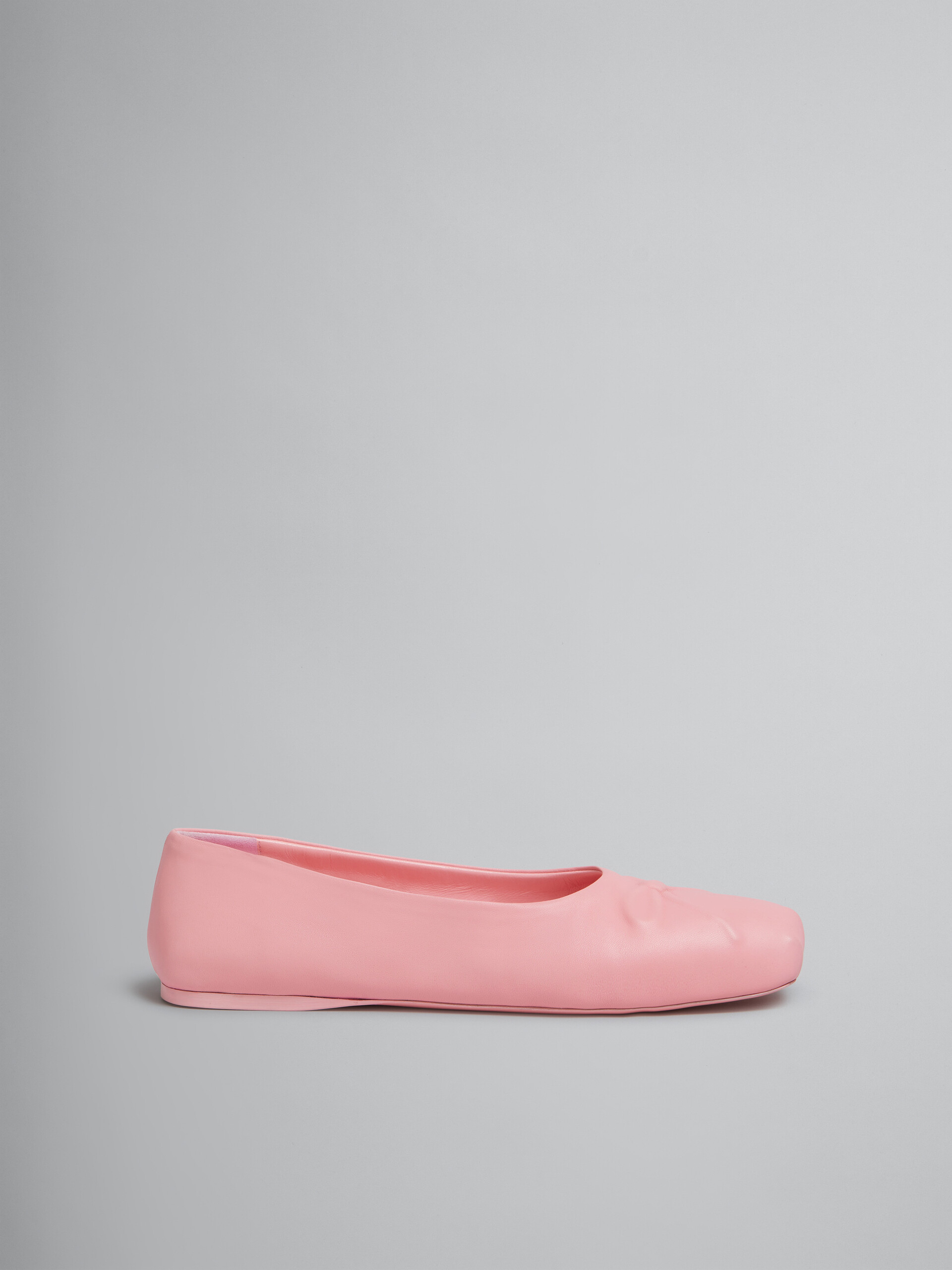 Pink nappa leather seamless Little Bow ballet flat - Ballet Shoes - Image 1