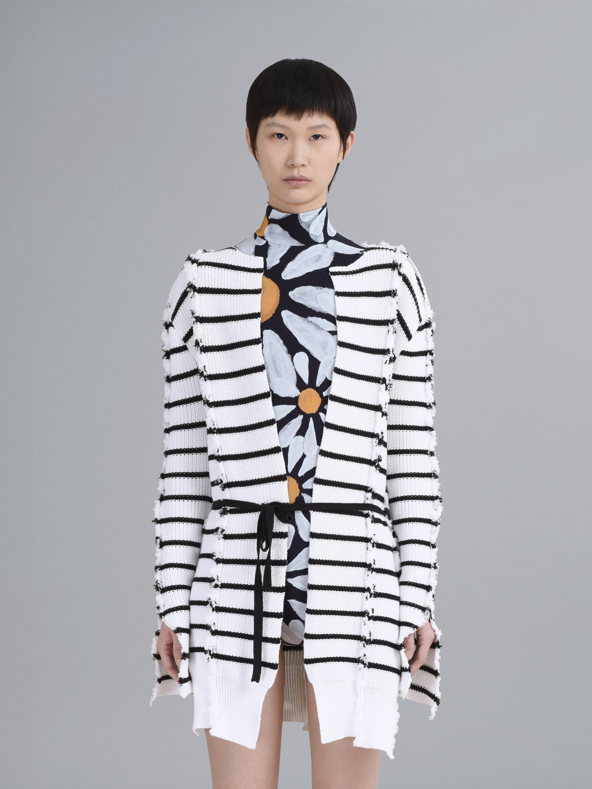 Breton stripes cotton cardigan - Pullovers - Image 2
