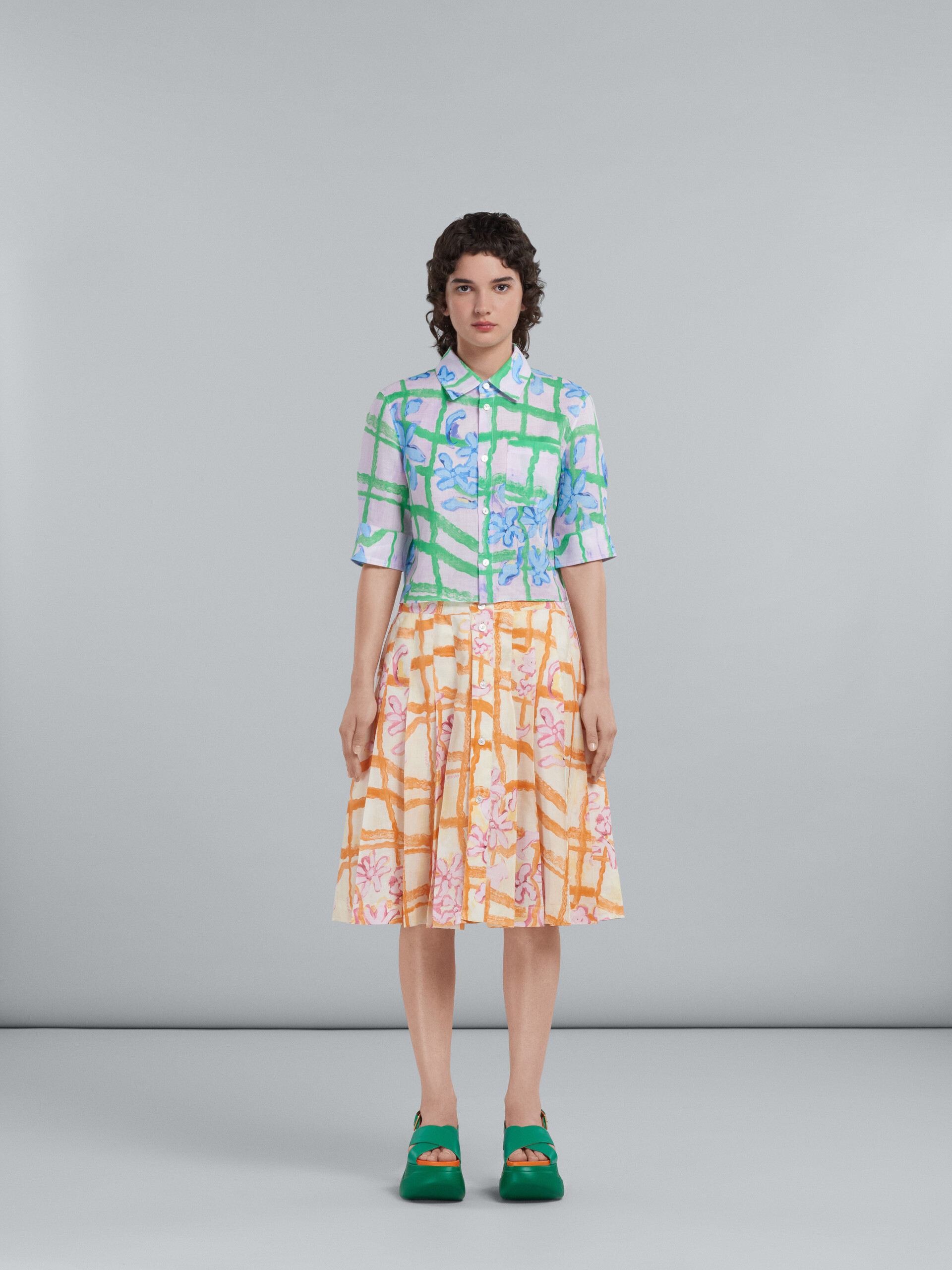 Printed ramié skirt - Skirts - Image 2