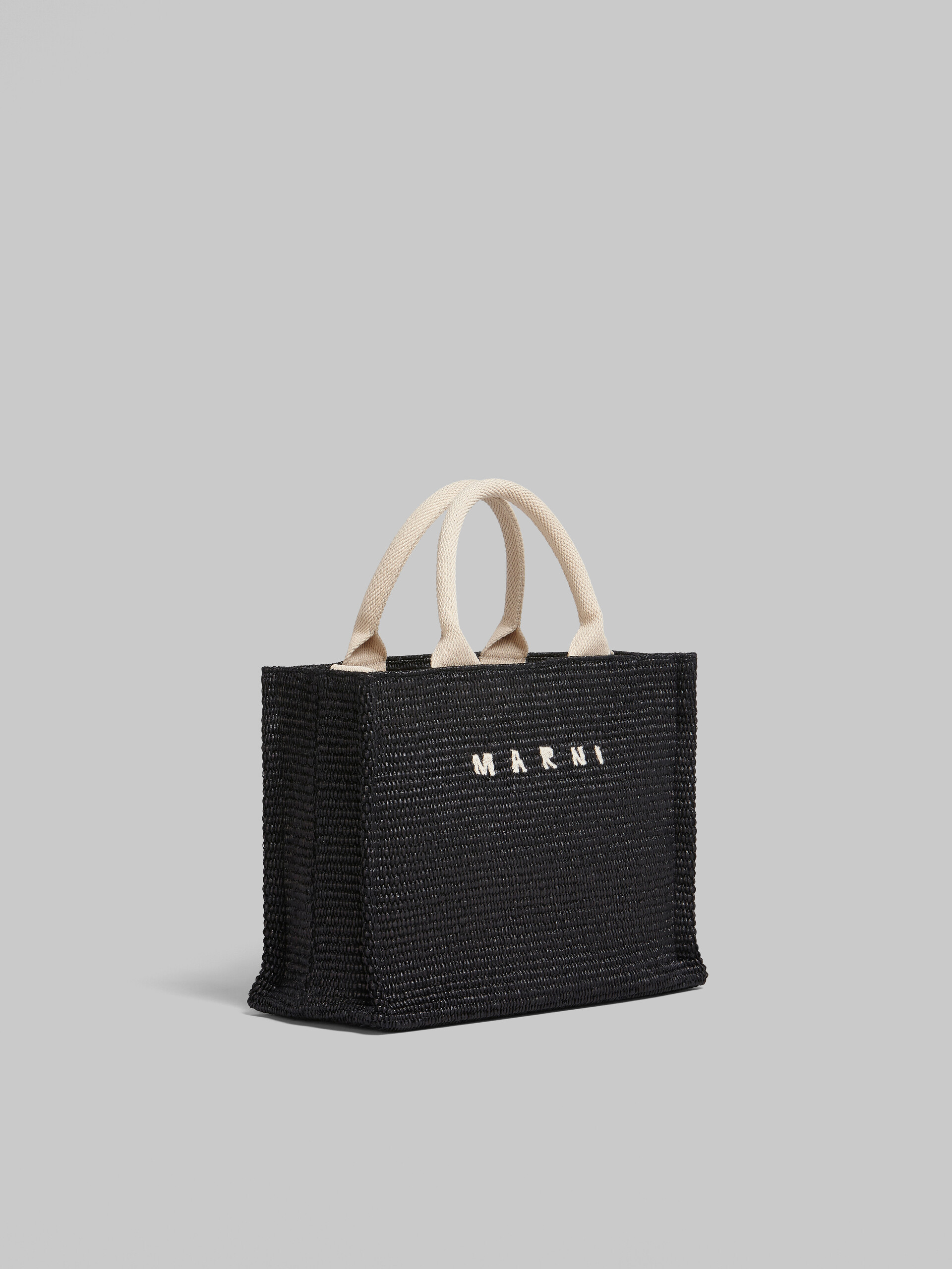 Black raffia Small Tote Bag - Shopping Bags - Image 6