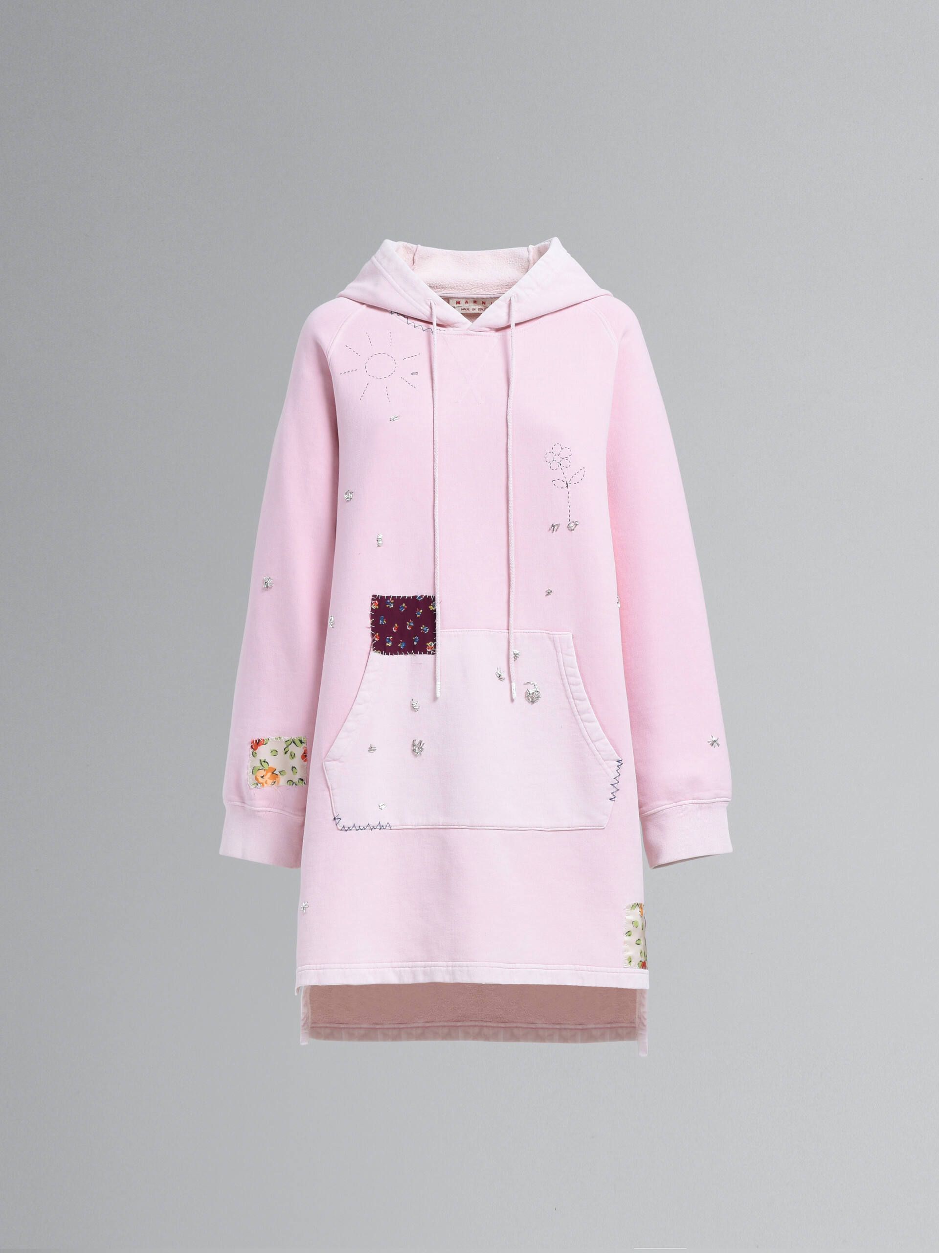 Light pink embroidered hoodie - Sweaters - Image 1