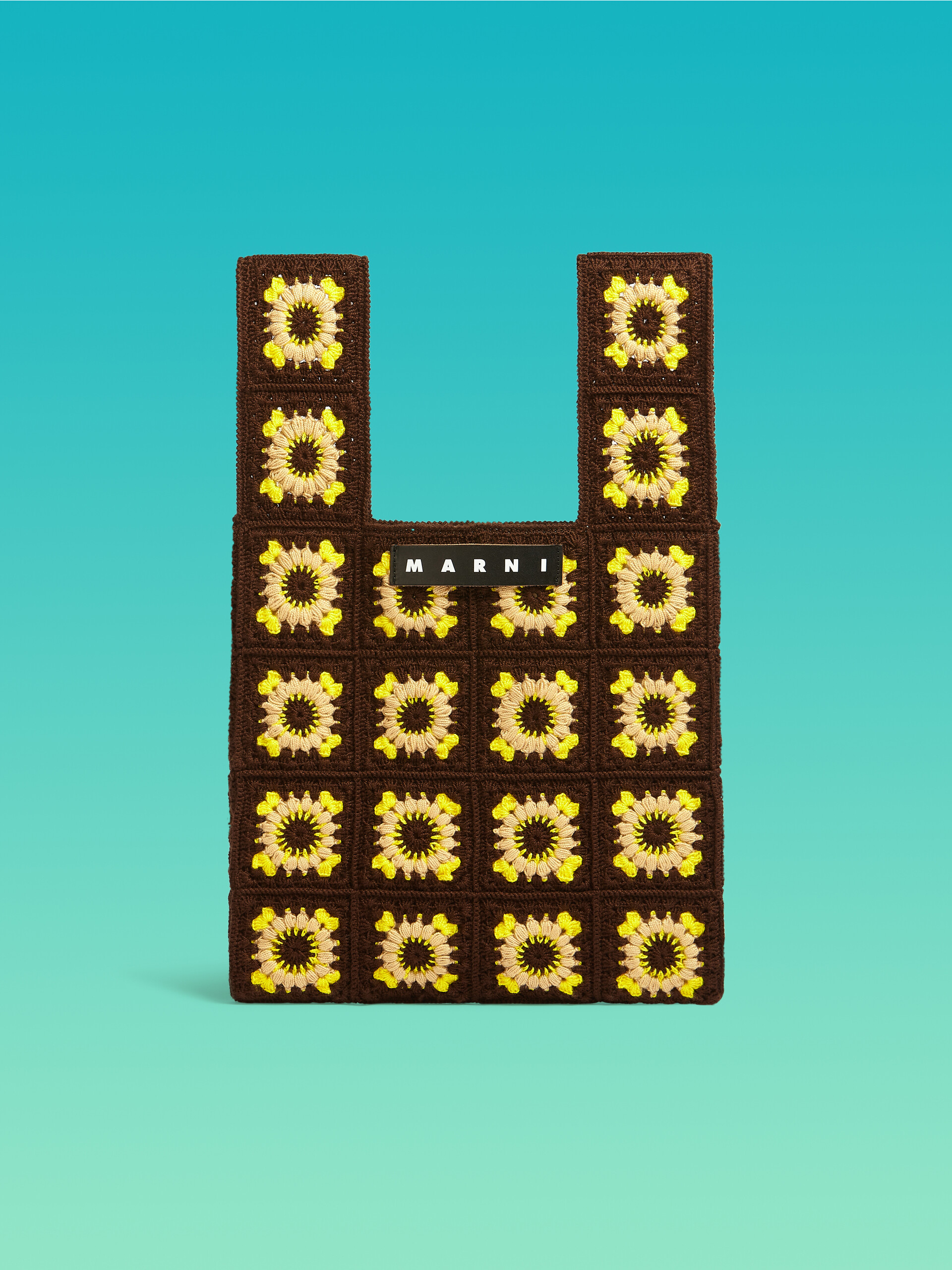 Brown crochet polyester MARNI MARKET bag - Bags - Image 1