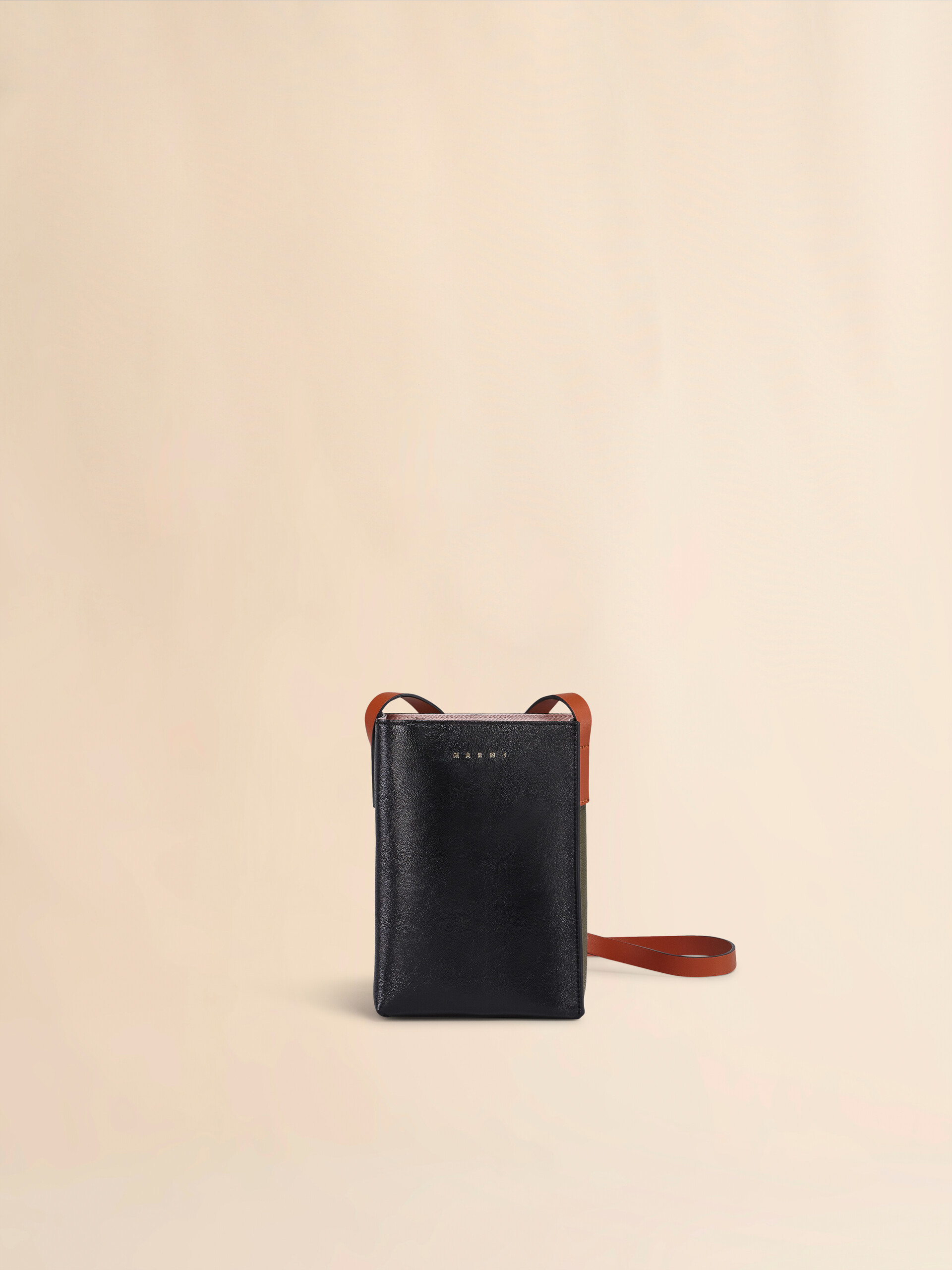 Museo Soft Nano Bag in black and grey leather - Shoulder Bags - Image 1