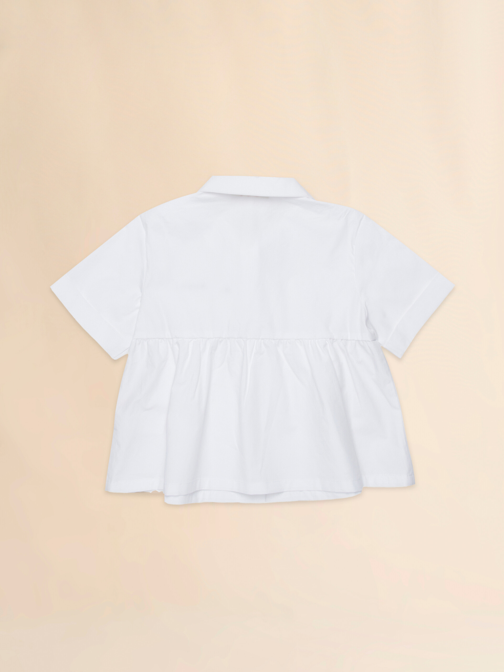 Camicia in cotone bianco con balza - Camicie - Image 2