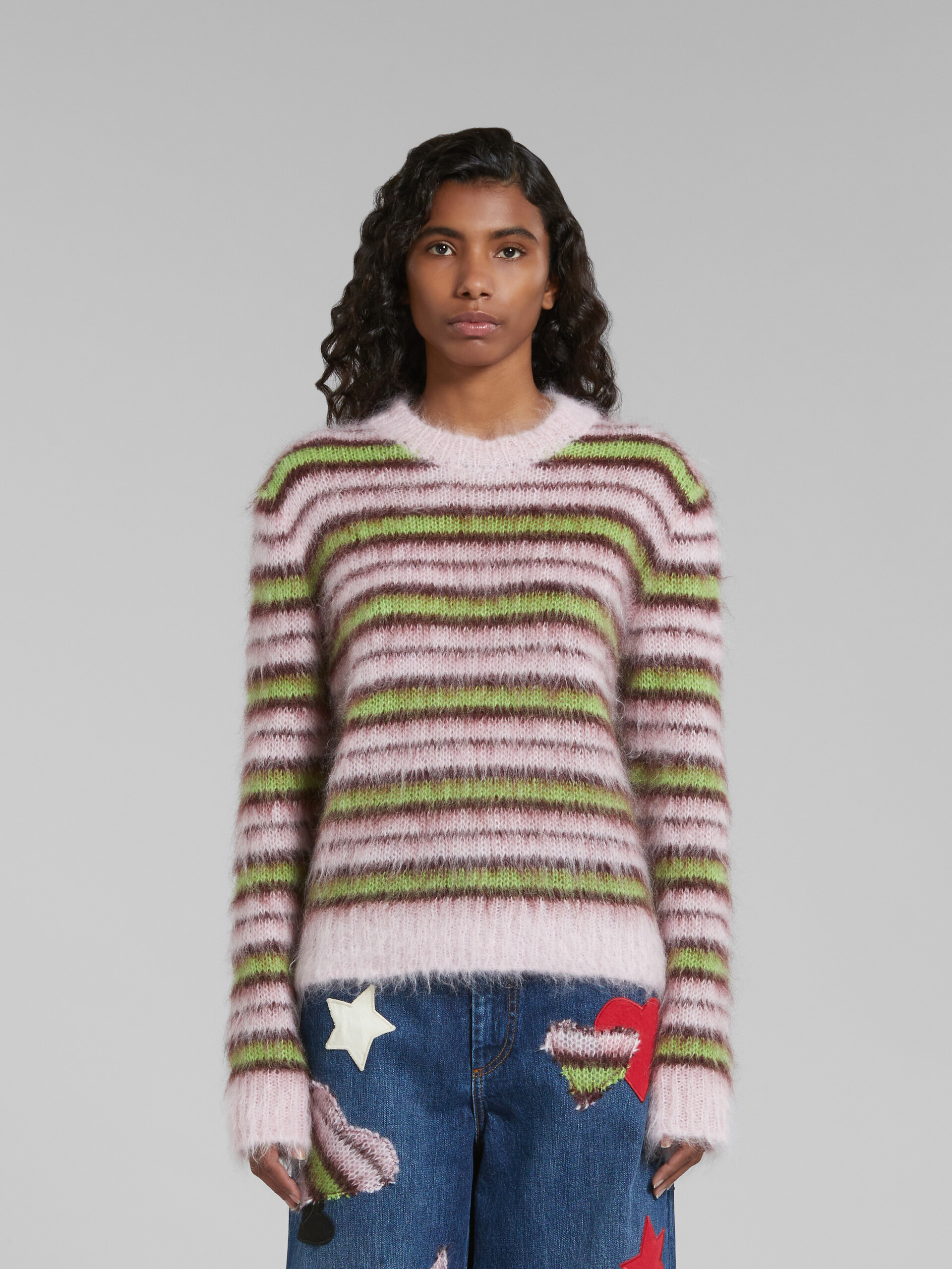 Stripes mohair and wool sweater | Marni