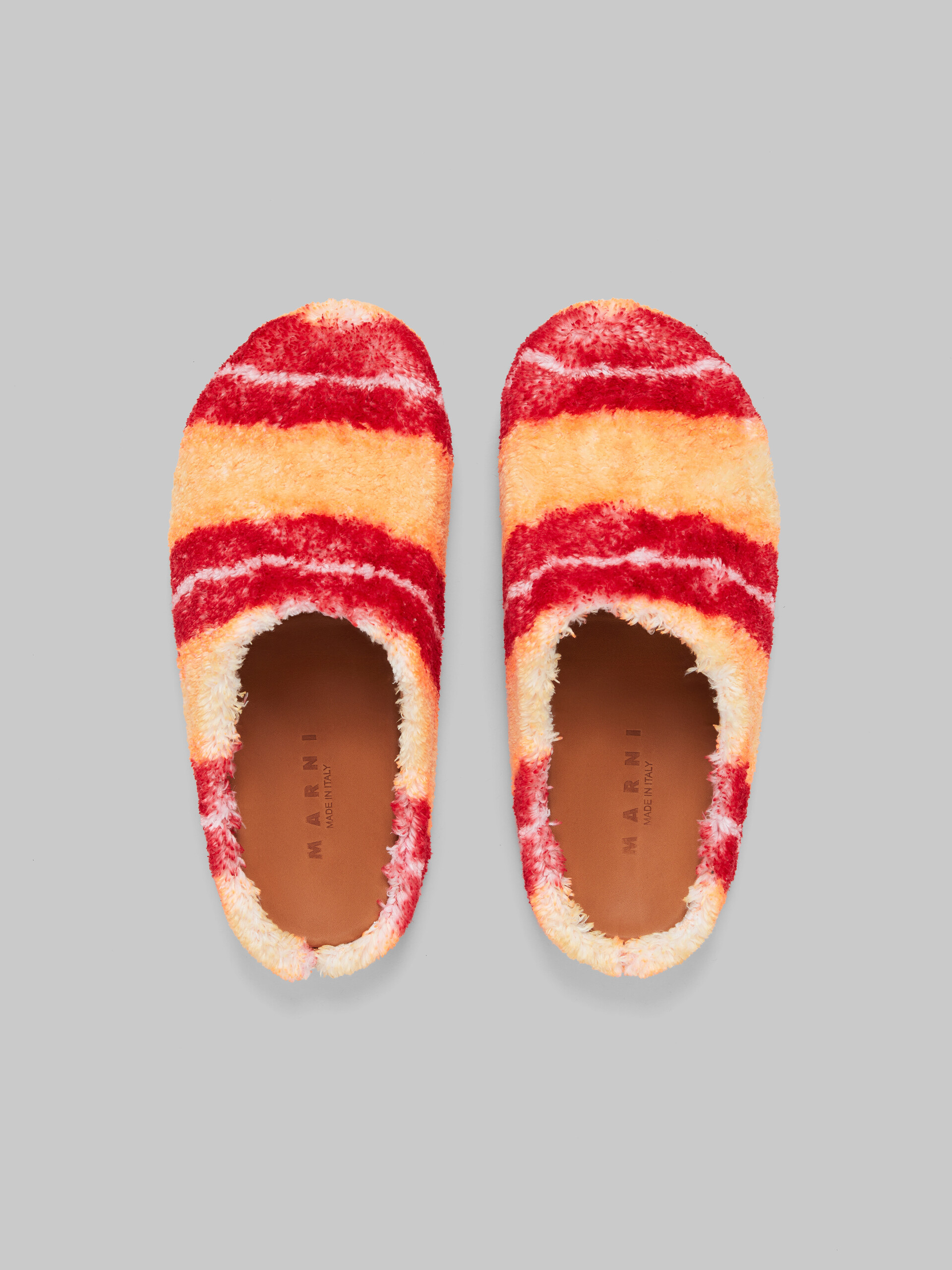 Red striped Terry Fussbett sabot - Clogs - Image 4