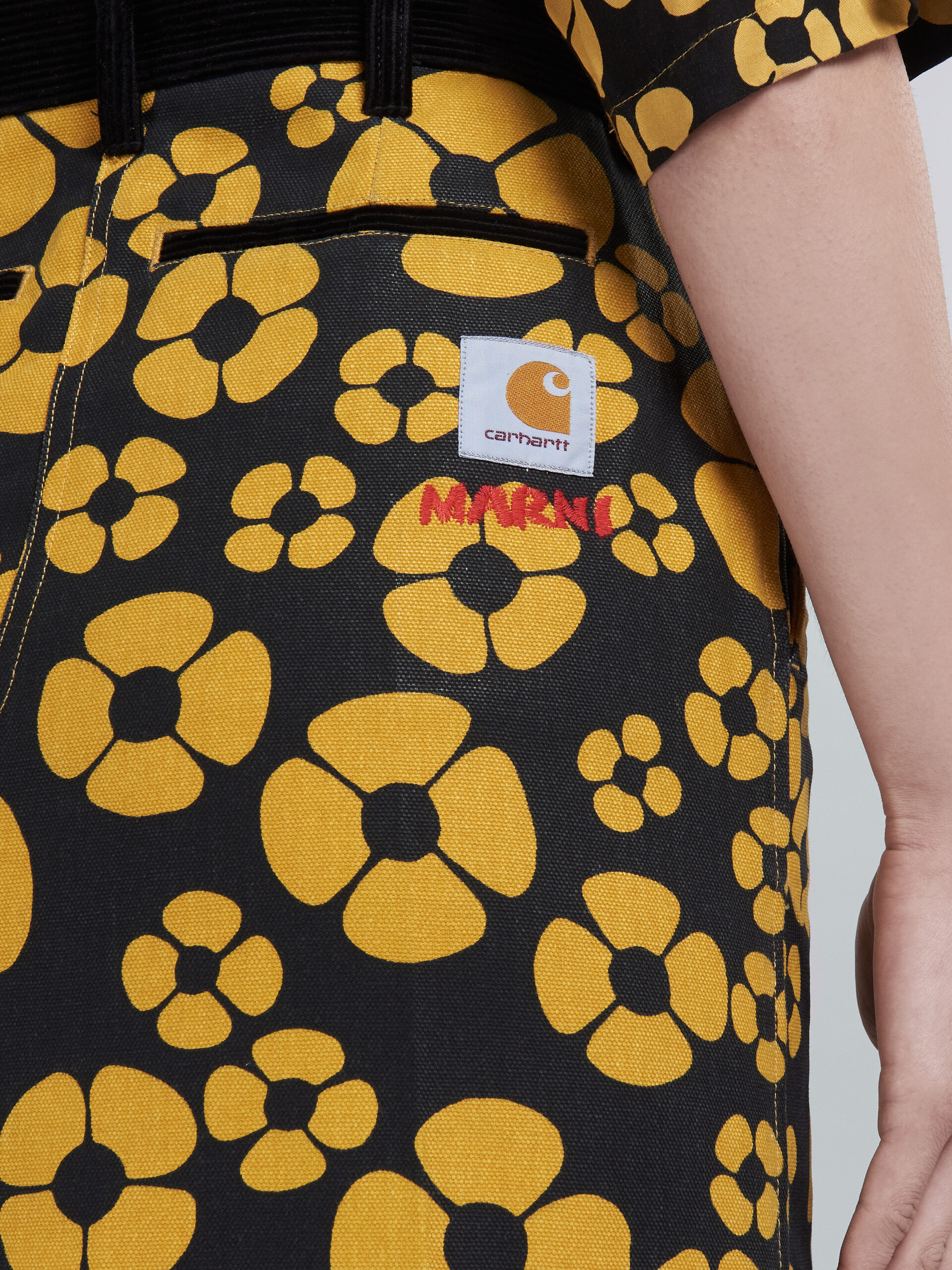 MARNI x CARHARTT WIP - yellow midi skirt - Skirts - Image 4