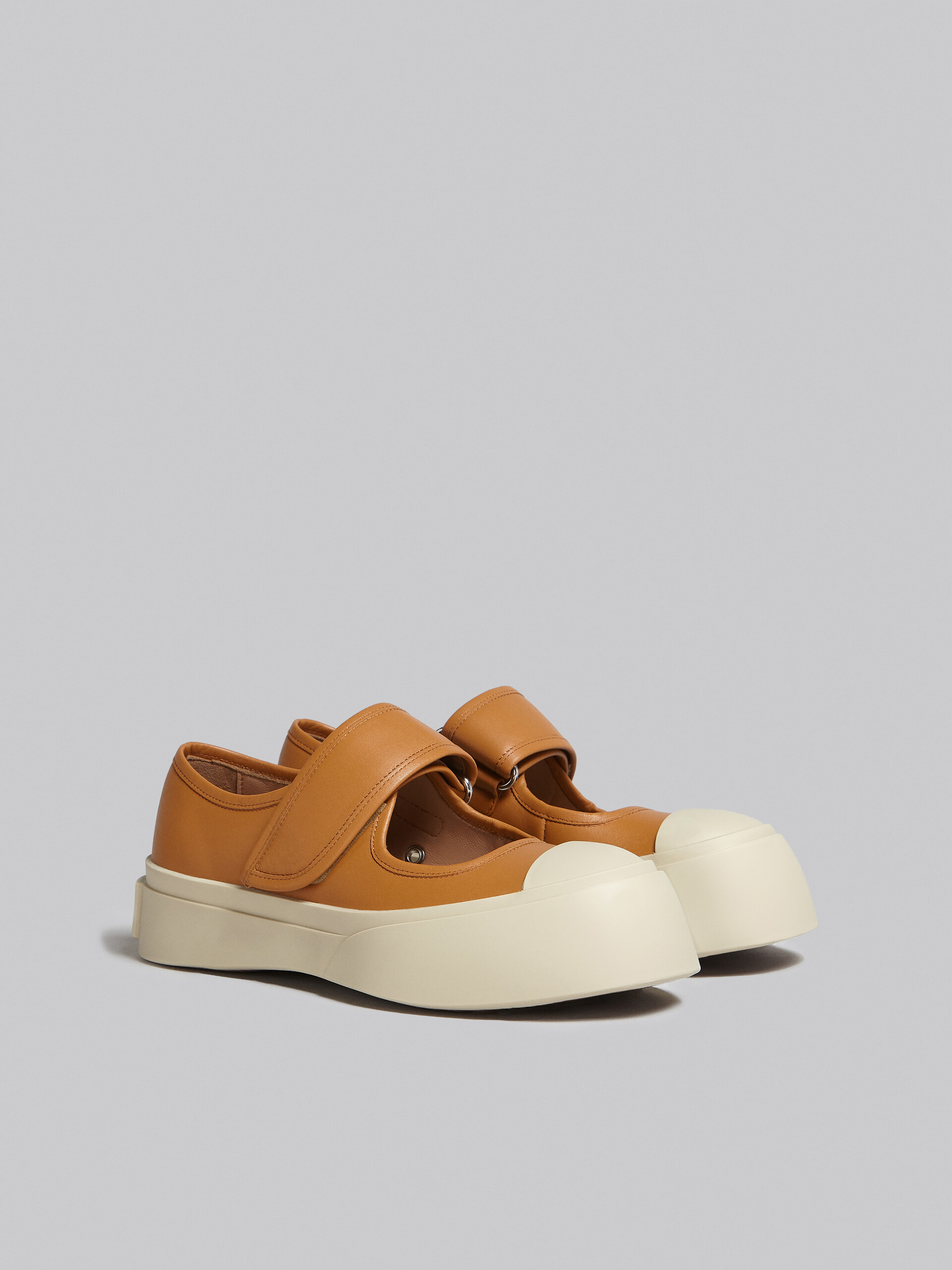 Brown nappa leather Mary Jane sneaker - Sneakers - Image 2
