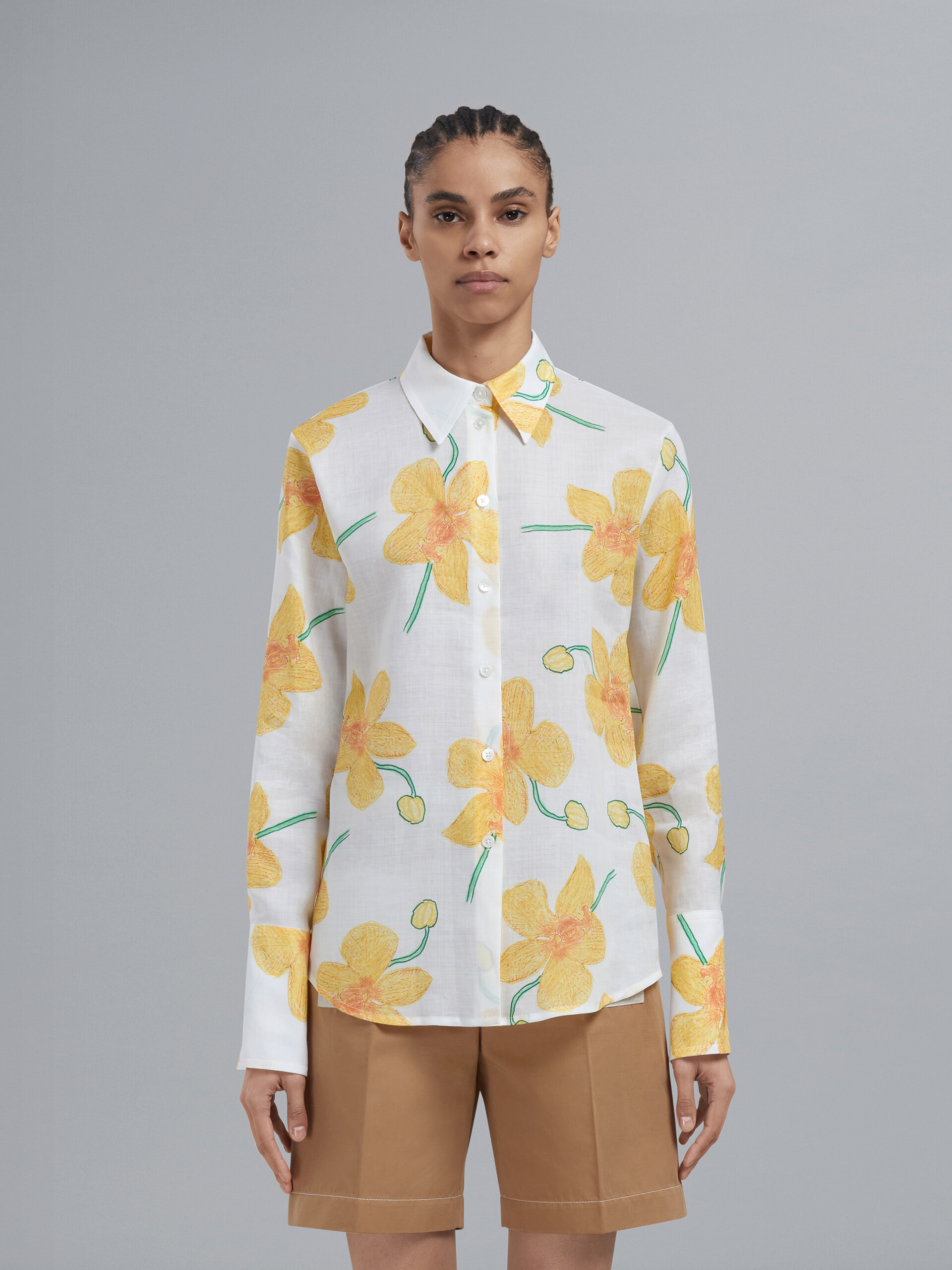 Orchids print ramiè shirt - Shirts - Image 2