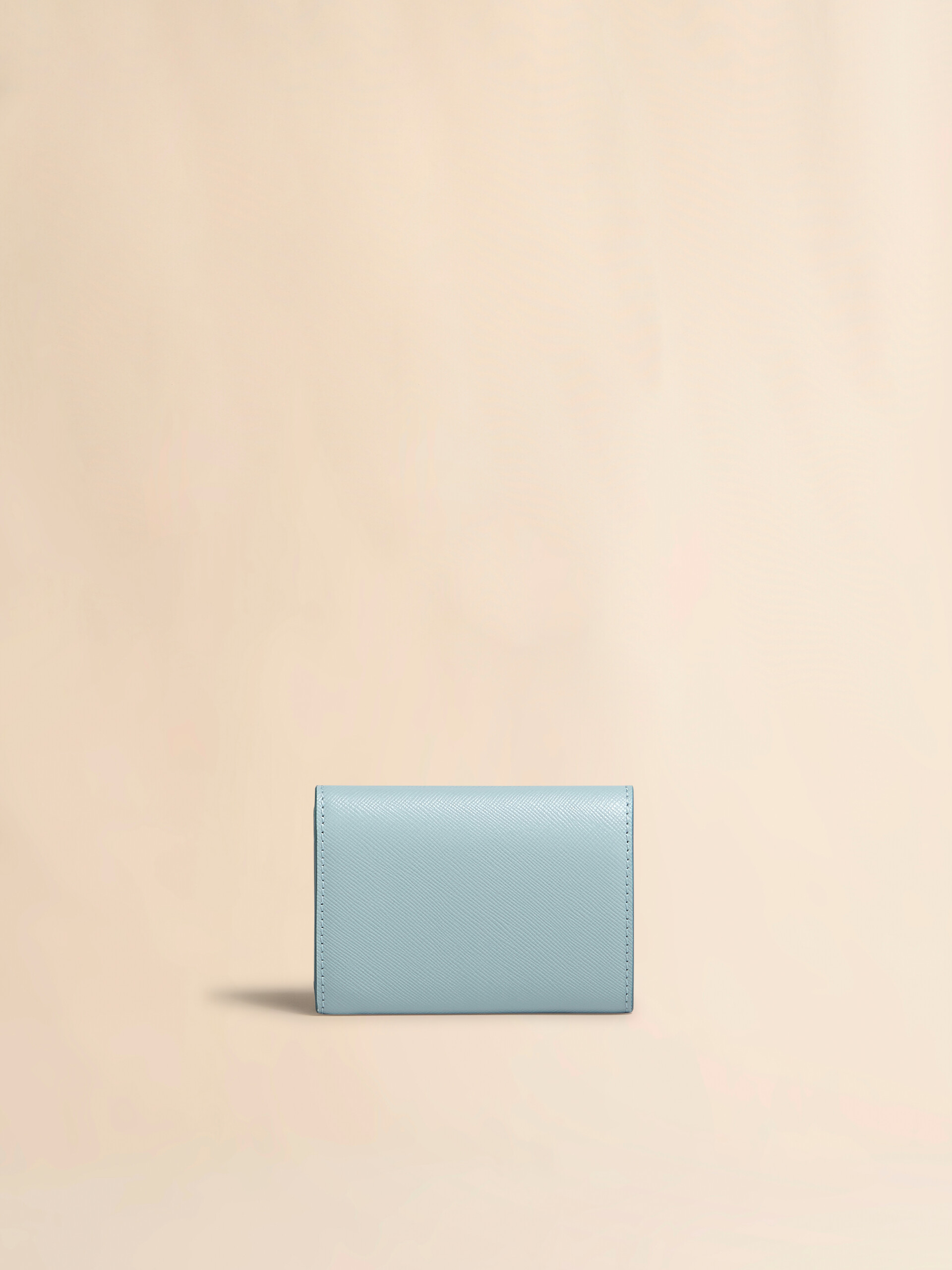 ライトブルー サフィアーノレザー製三つ折りウォレット | Marni