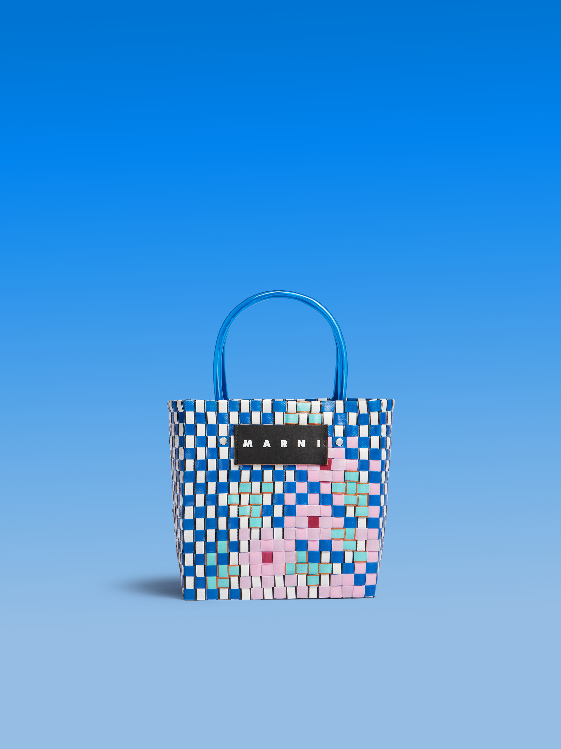 ブルー MARNI MARKET MINI FLOWER BASKET