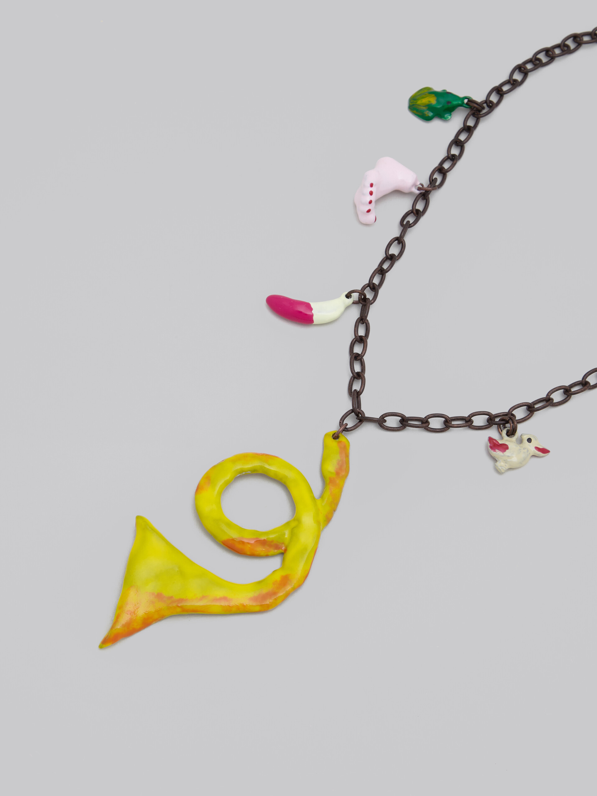 Marni x No Vacancy Inn - Necklace with green pink and yellow pendants - Necklaces - Image 4