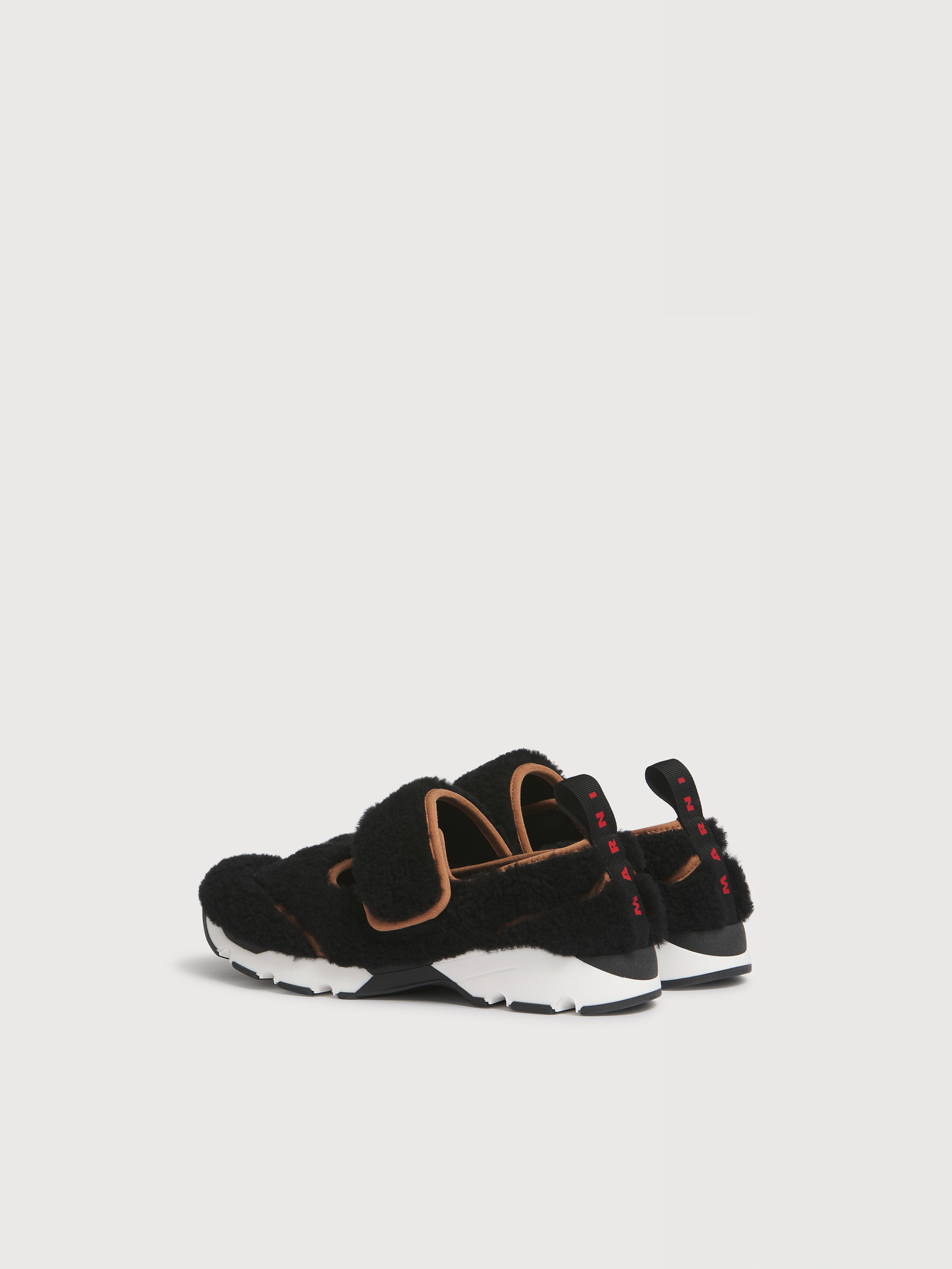 Sneaker Mary Jane in shearling nero - Sneakers - Image 3