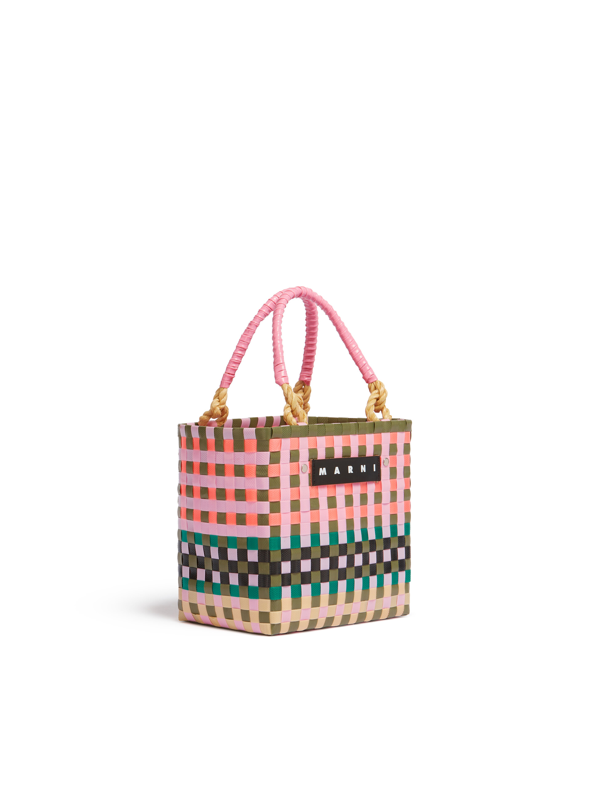 優しいピンク*Marni*MARKET コントラストトリムバスケットバッグ