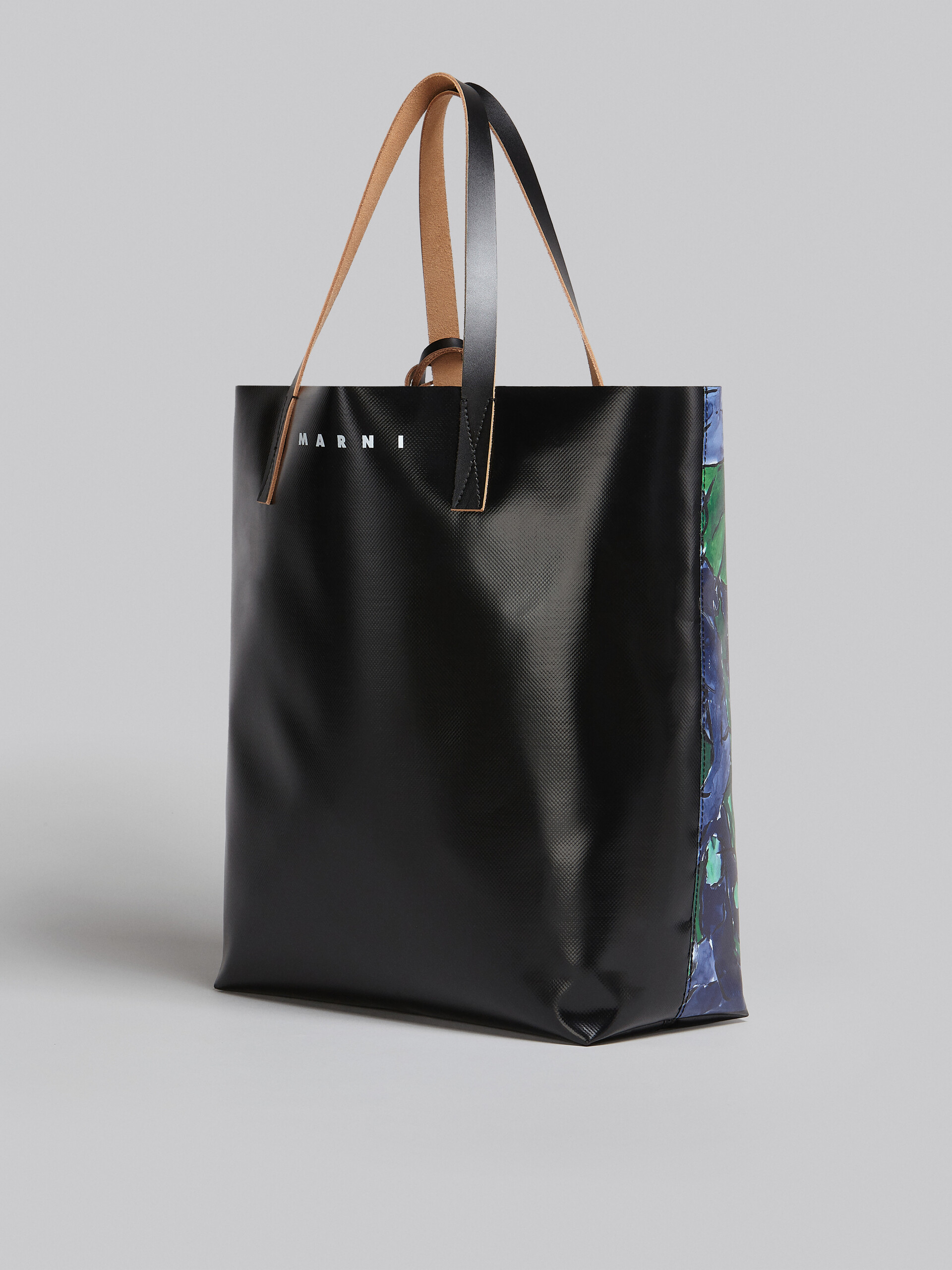 Tribeca shopping bag with Blue and green Mani print - Shopping Bags - Image 3