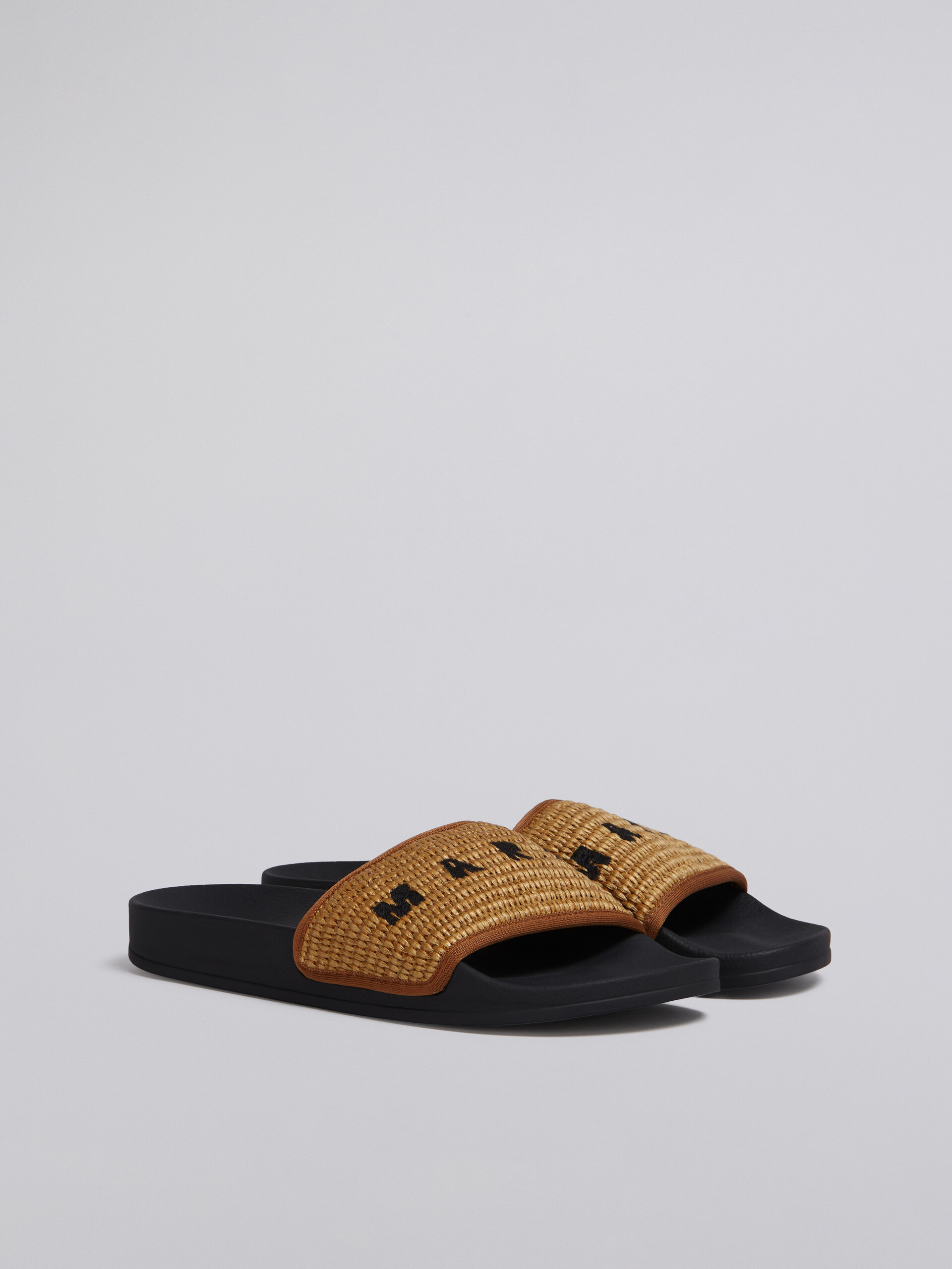 Brown raffia sandal - Sandals - Image 2