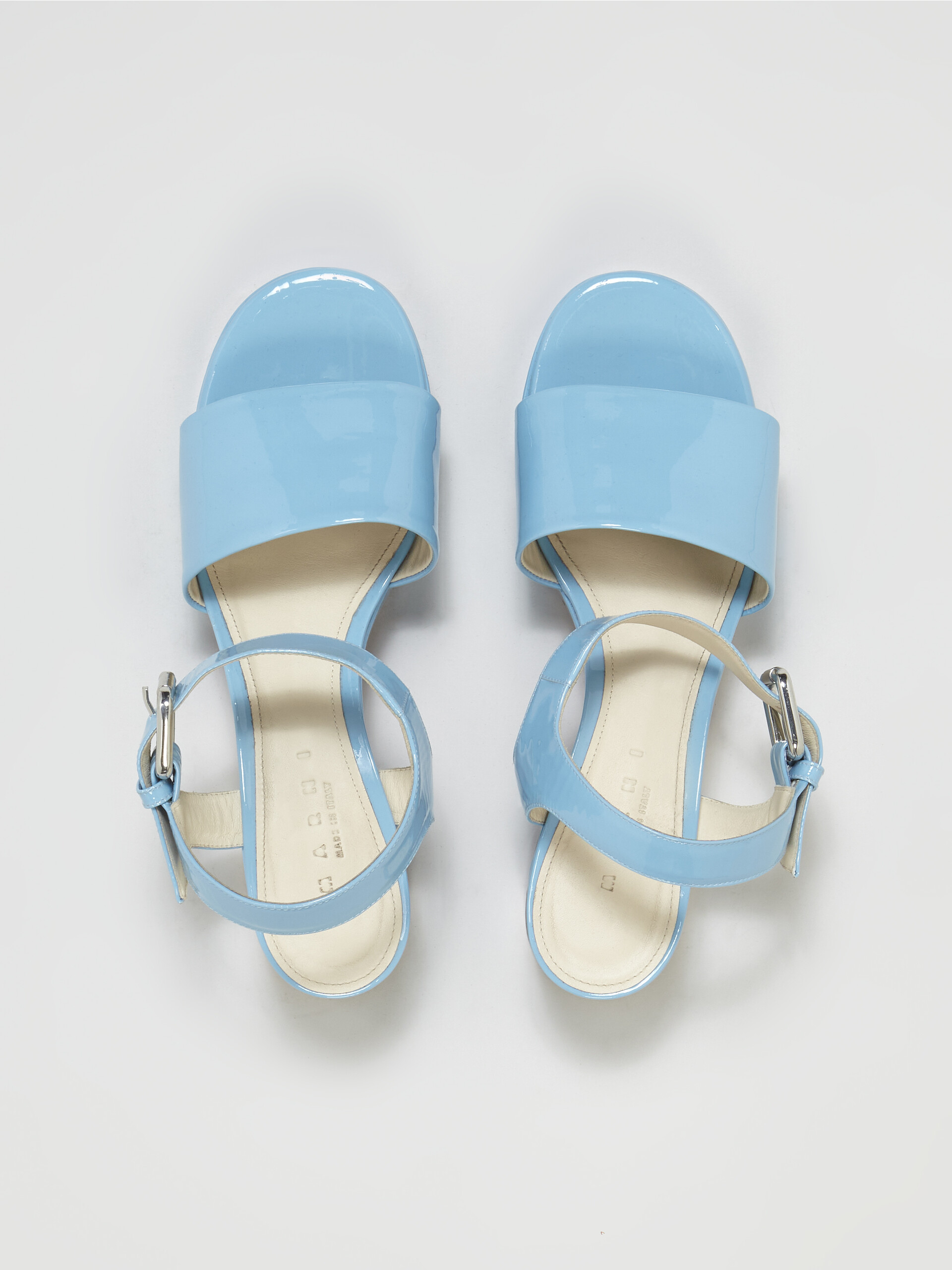 Pale blue patent leather sandal - Sandals - Image 4