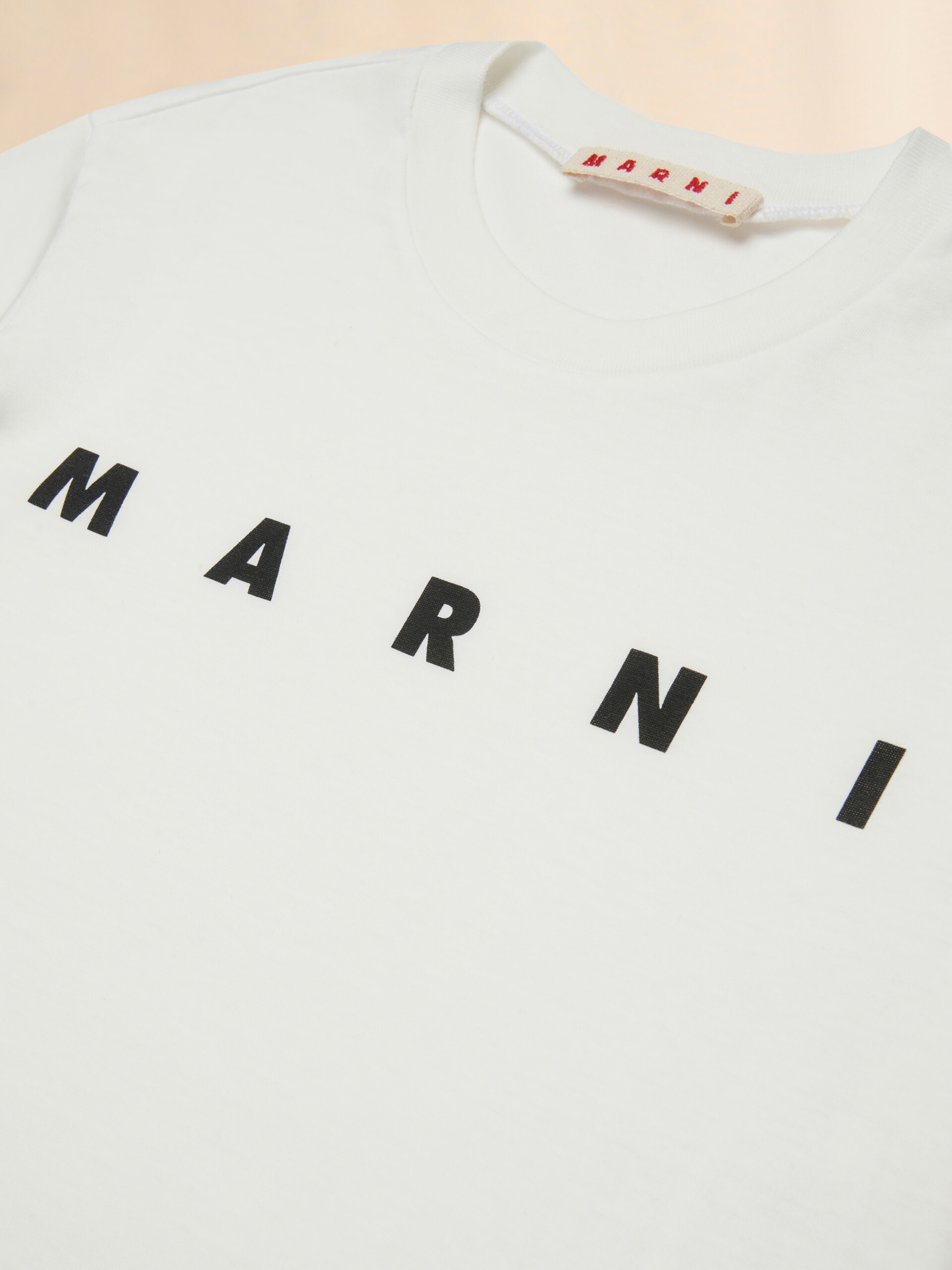 Off-white cotton t-shirt with logo - T-shirts - Image 4