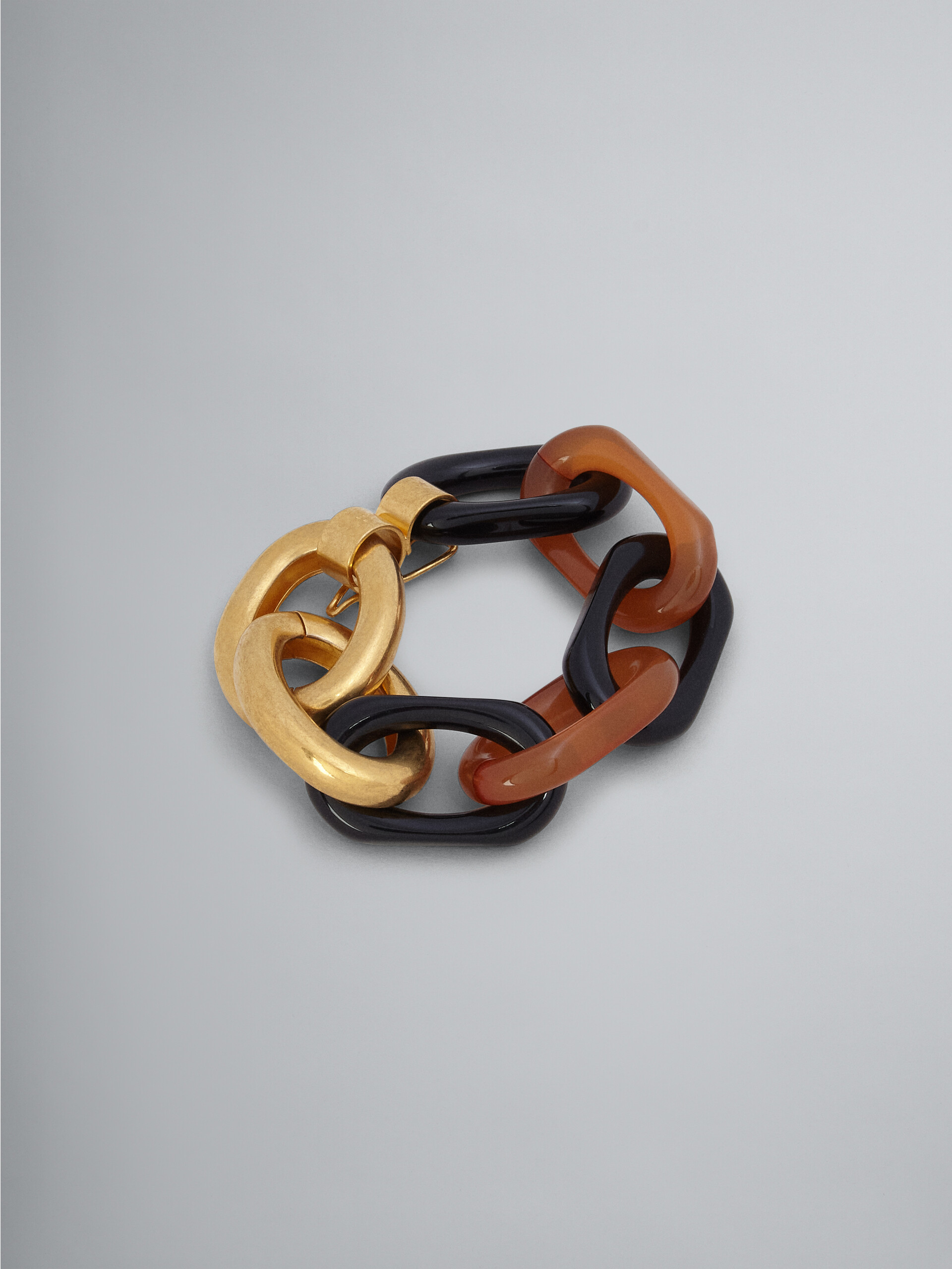 VERTIGO bracelet in grey resin and metal - Bracelets - Image 1