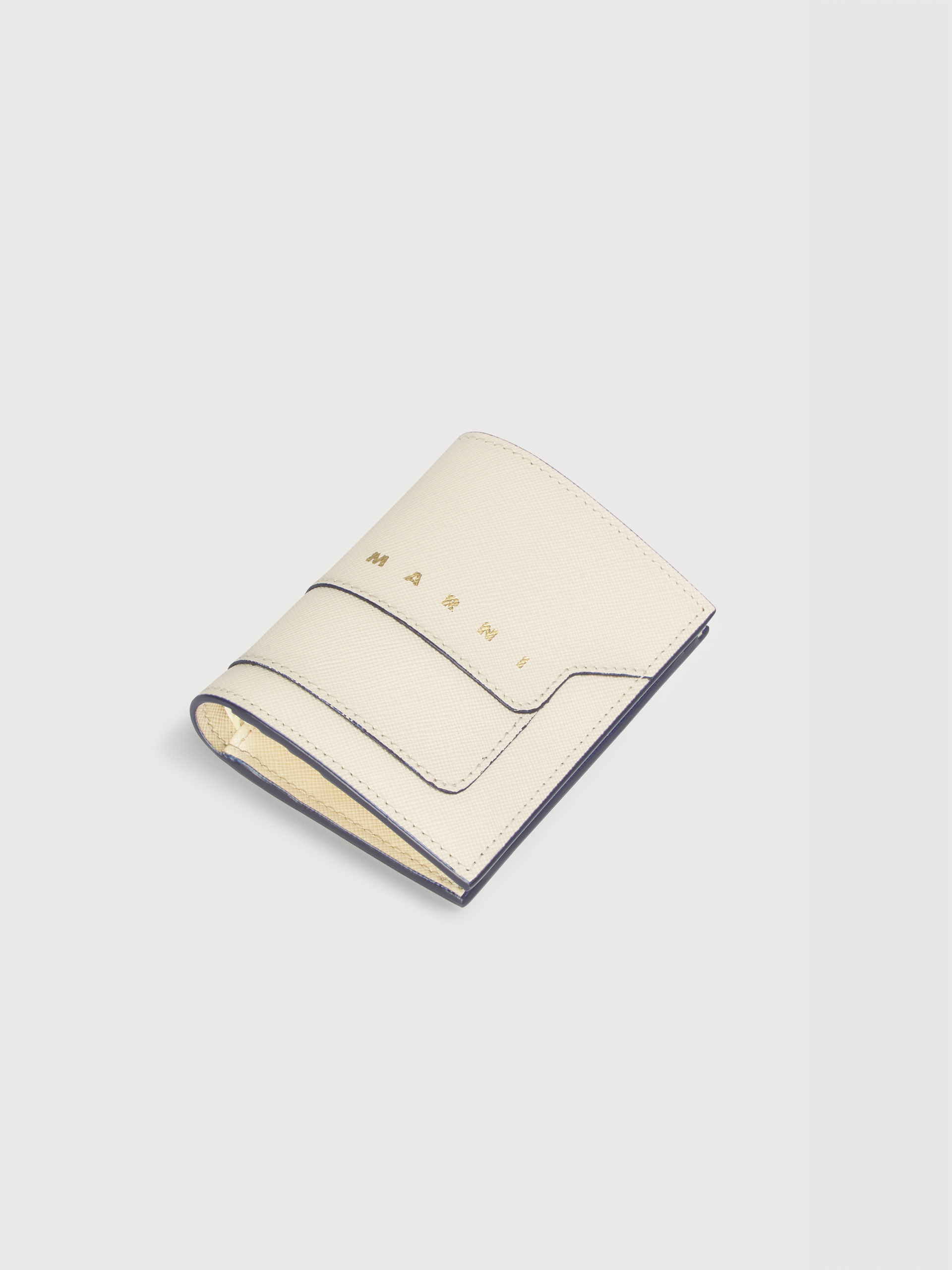 ホワイト サフィアーノレザー二つ折りウォレット | Marni