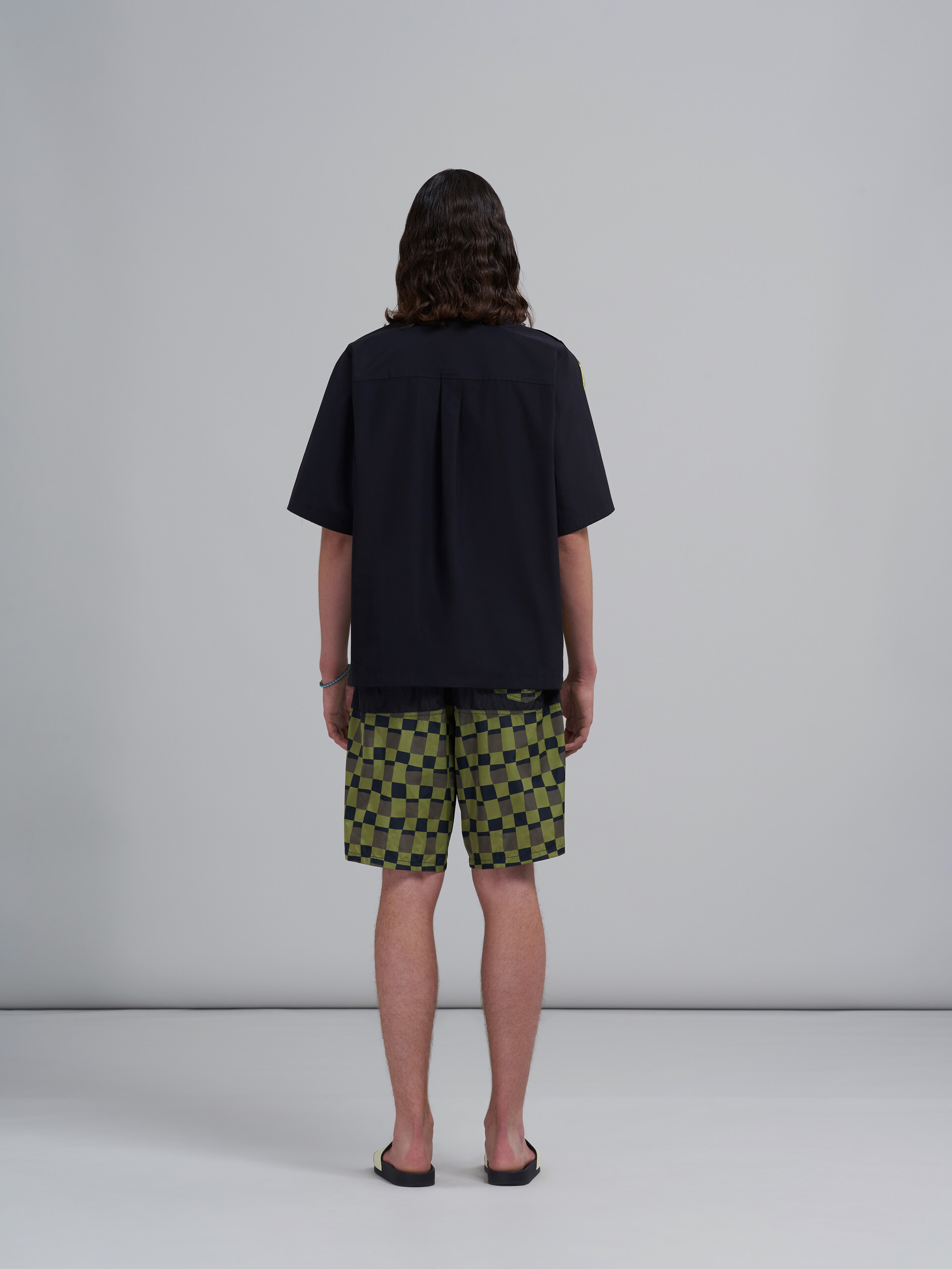 Iconic Damier print nylon swim trunks - Boxer - Image 3