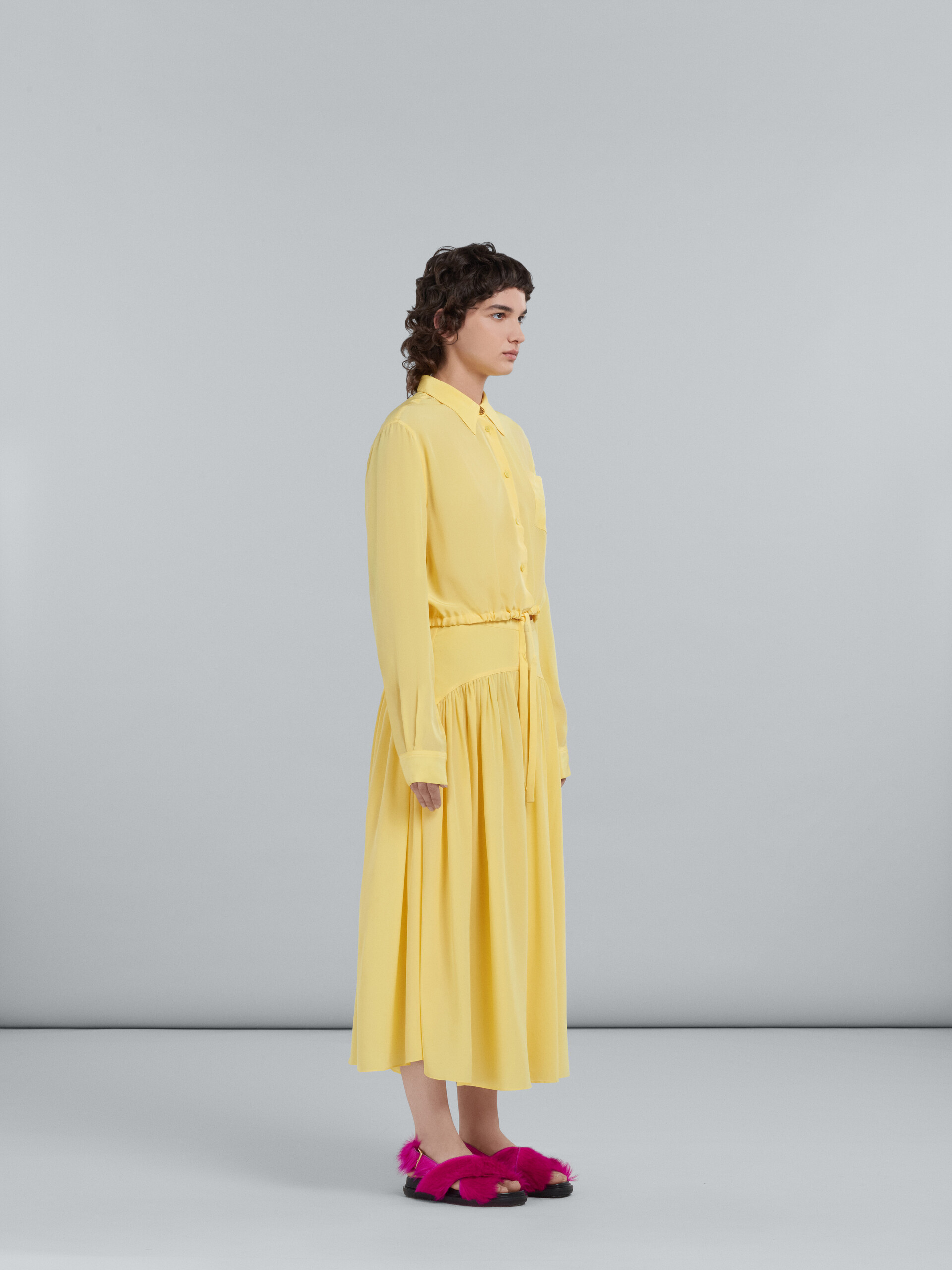 Long skirt in yellow silk | Marni