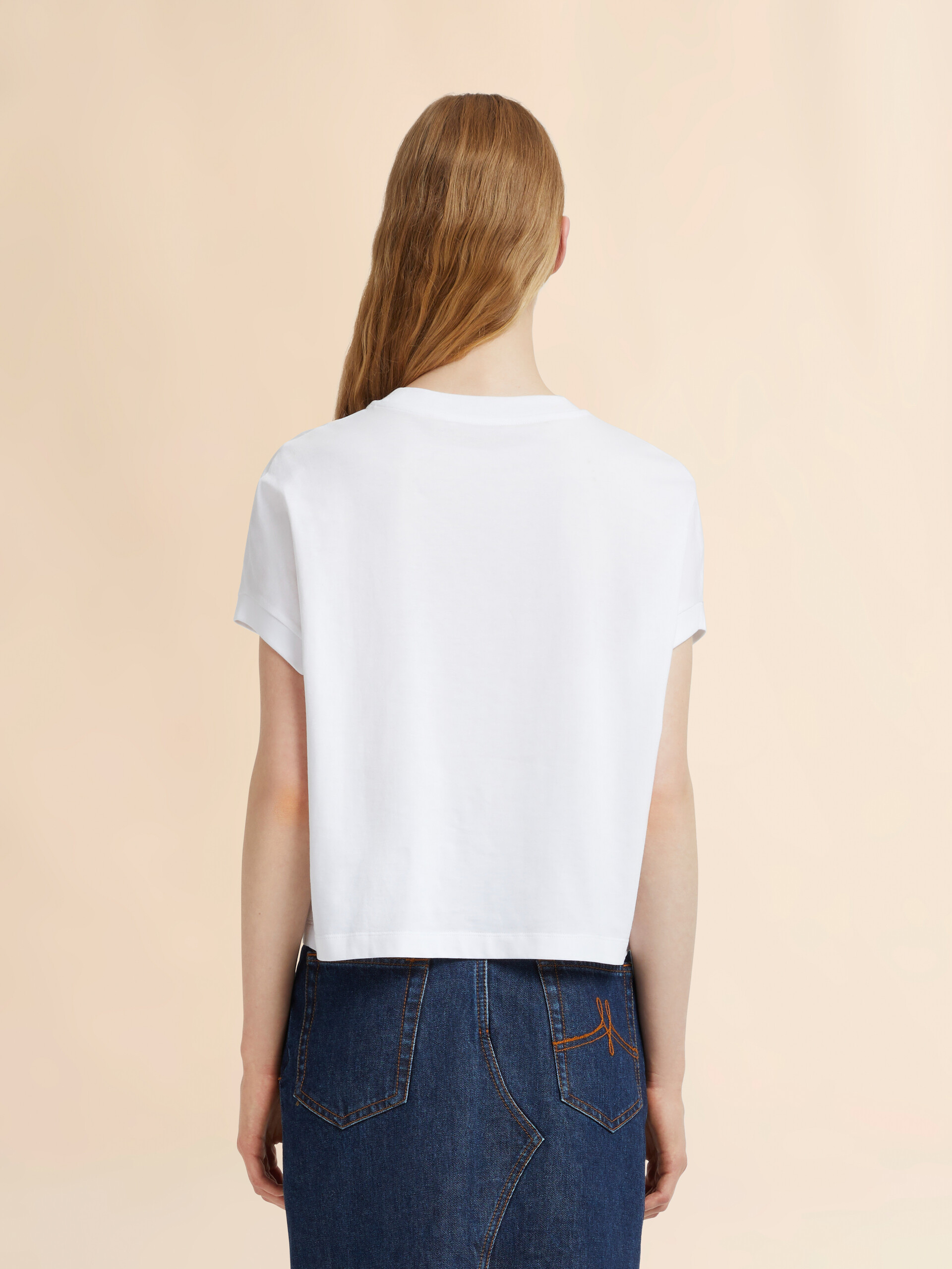 Marni Frameロゴ グリーン コットンコクーンTシャツ - Tシャツ - Image 3