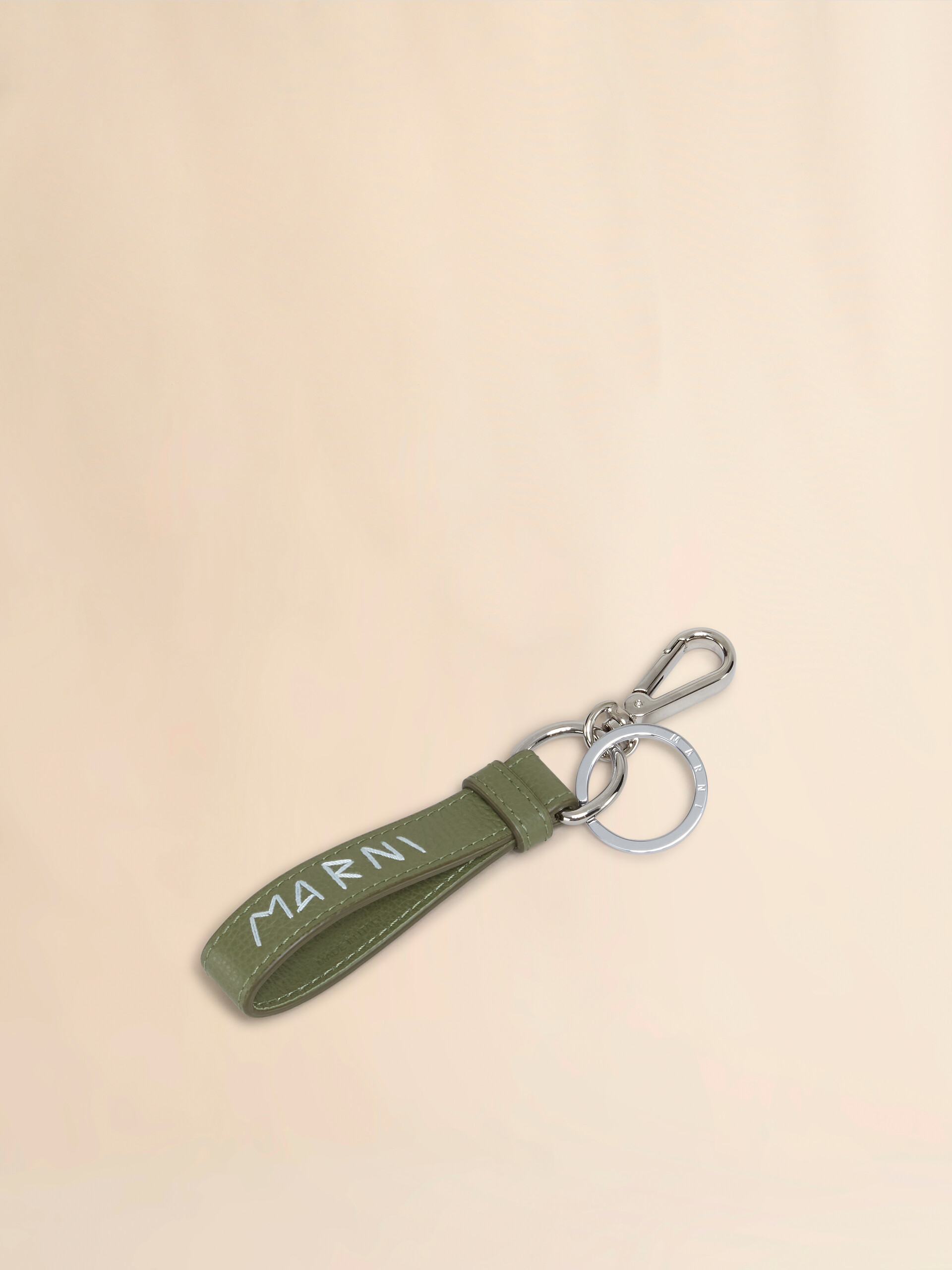 Blue leather keyring with Marni Mending - Key Rings - Image 3
