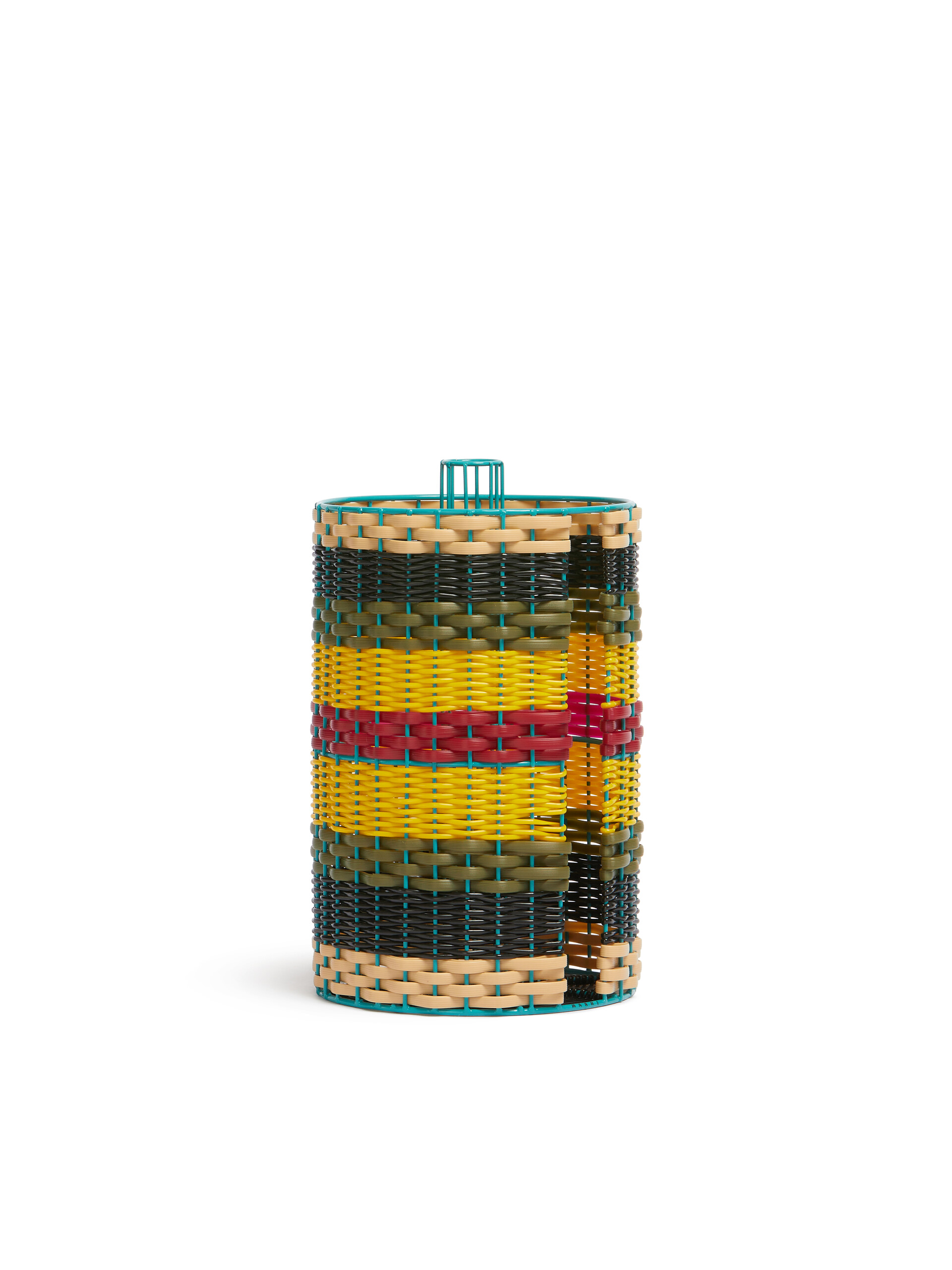 Pink And Purple Marni Market Woven Kitchen Roll Holder - Accessories - Image 2
