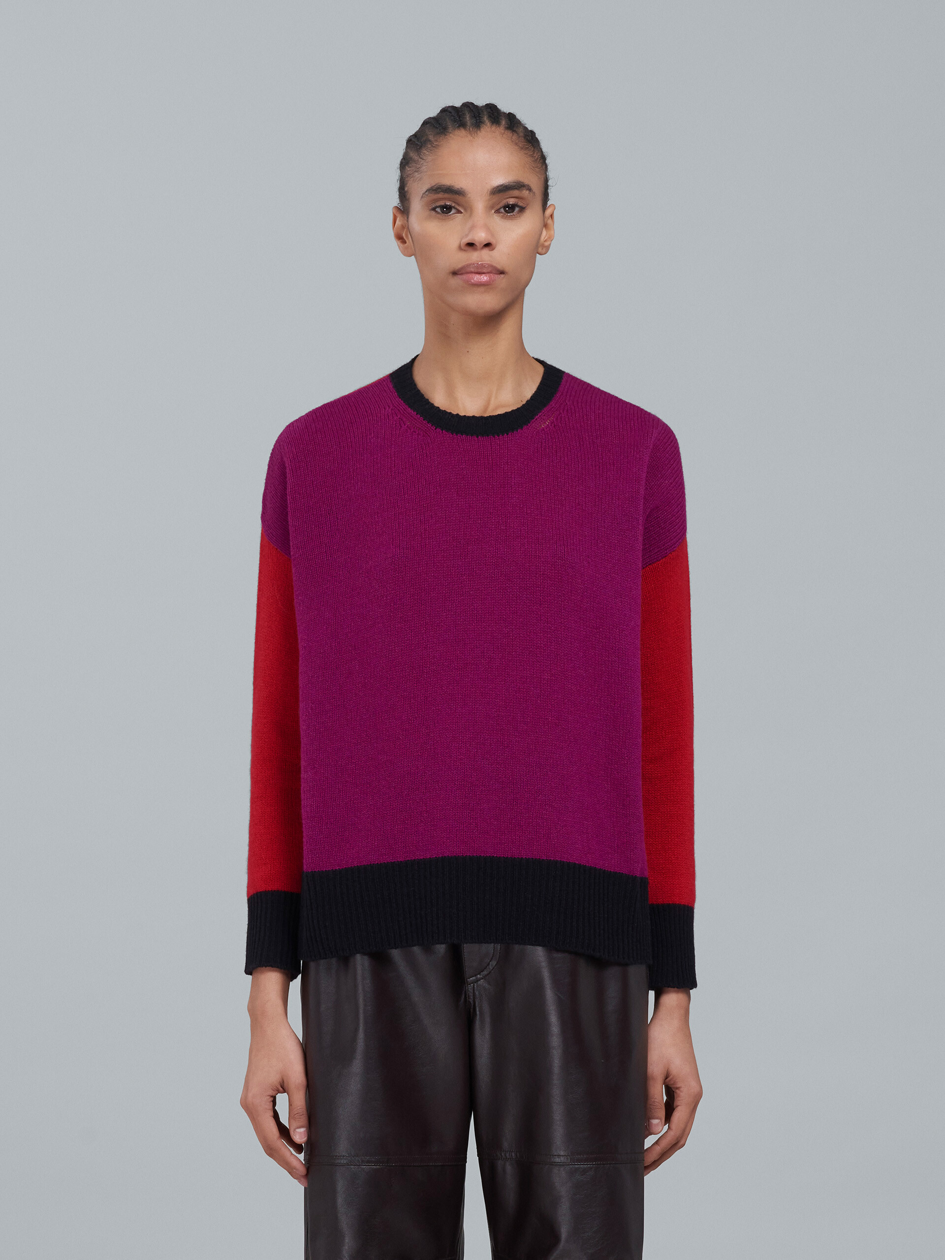 Pink cashmere crewneck sweater - Pullovers - Image 2