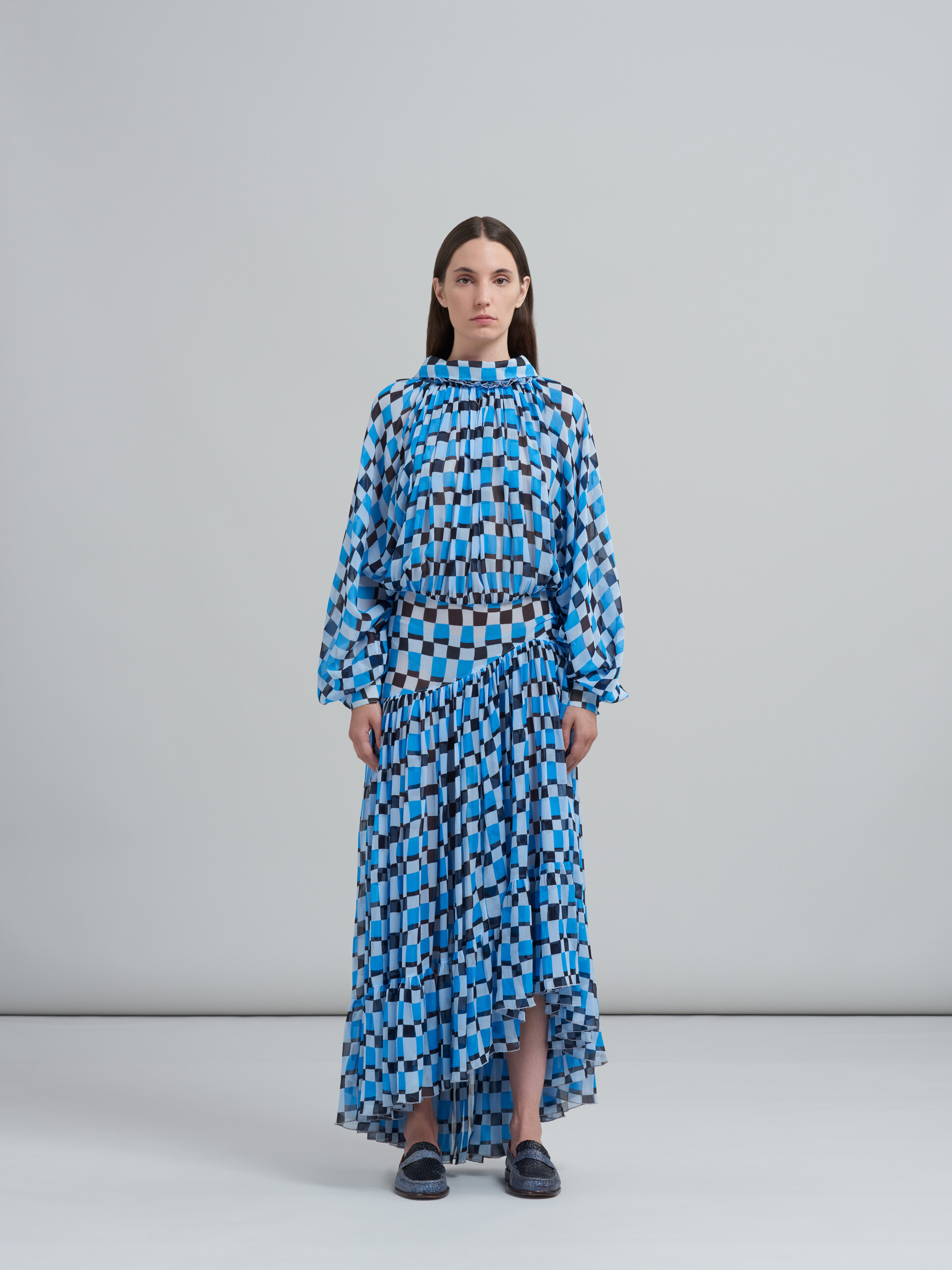Iconic Damier crepon dress - Dresses - Image 2